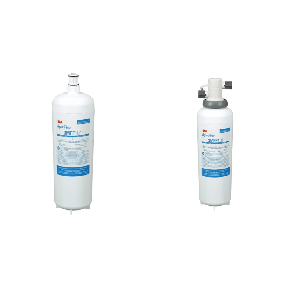 3MFF100 Under Sink Full Flow Drinking Water Filter System with 3MFF101 Replacement Filter - Clean Water for Home, Kitchen & Office Use