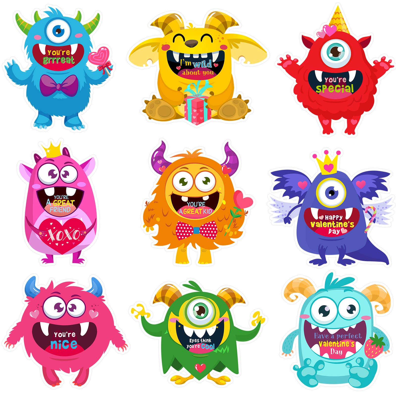 36-Piece Valentine's Day Greeting Cards Set with Envelopes & Stickers - Cute Classroom Exchange Cards for Kids, Boys & Girls - Perfect for School Parties, Valentine's Day Favors & Classroom Activities