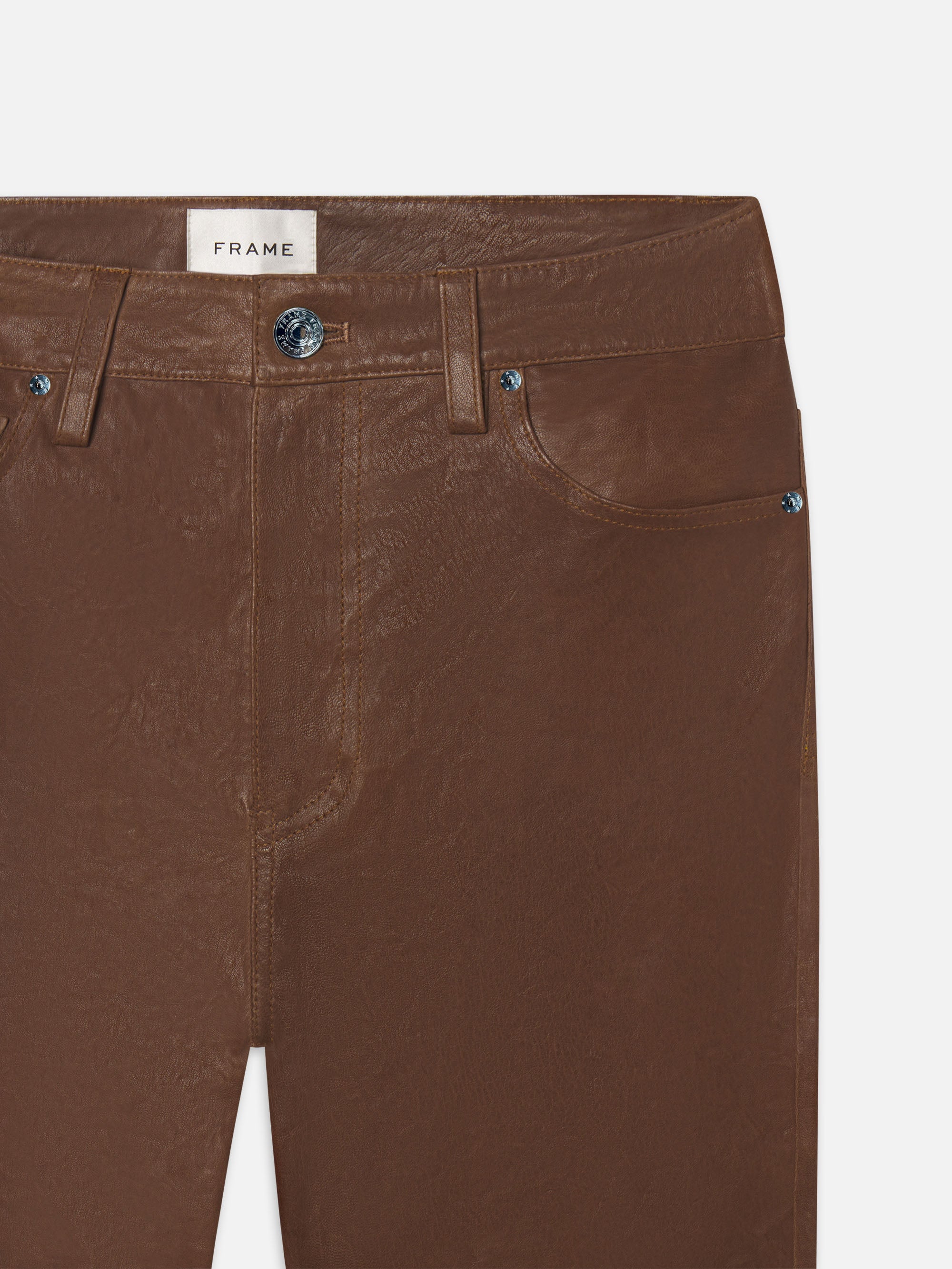 Premium Genuine Leather Reboot Crop Top - Cedar Brown - Stylish & Comfortable for Casual Outings, Date Nights & Fall Fashion