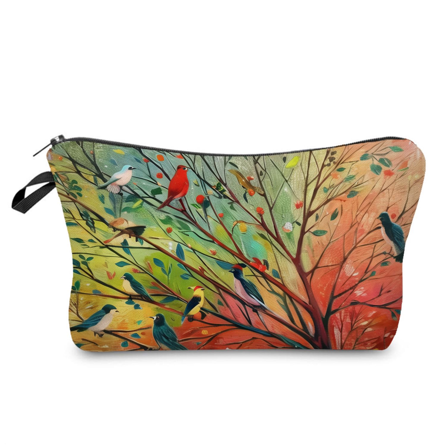 Cute Bird Makeup Bag - Small Travel Toiletry Pouch for Women | Perfect Gift for Bird Lovers & Friends
