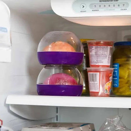 Fresh Onion Keeper Container - Airtight Storage for Onions, Garlic & Vegetables - Perfect for Kitchen, Pantry & Refrigerator Organization