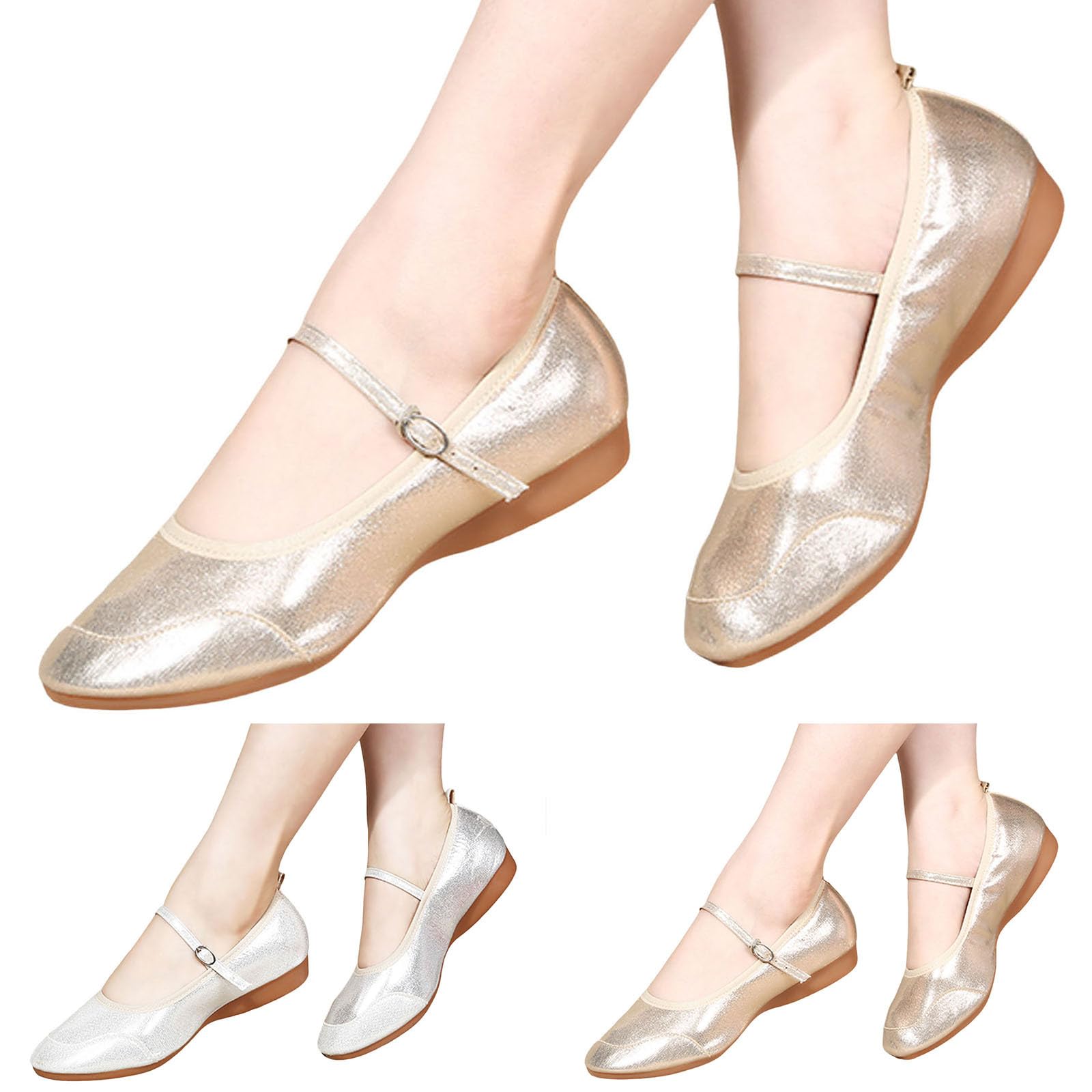 Women's Casual Shoes - Fashionable Low Heel Soft Sole Dance Shoes with New Patterns & Solid Colors | Perfect for Daily Wear, Dancing, and Comfortable Walking