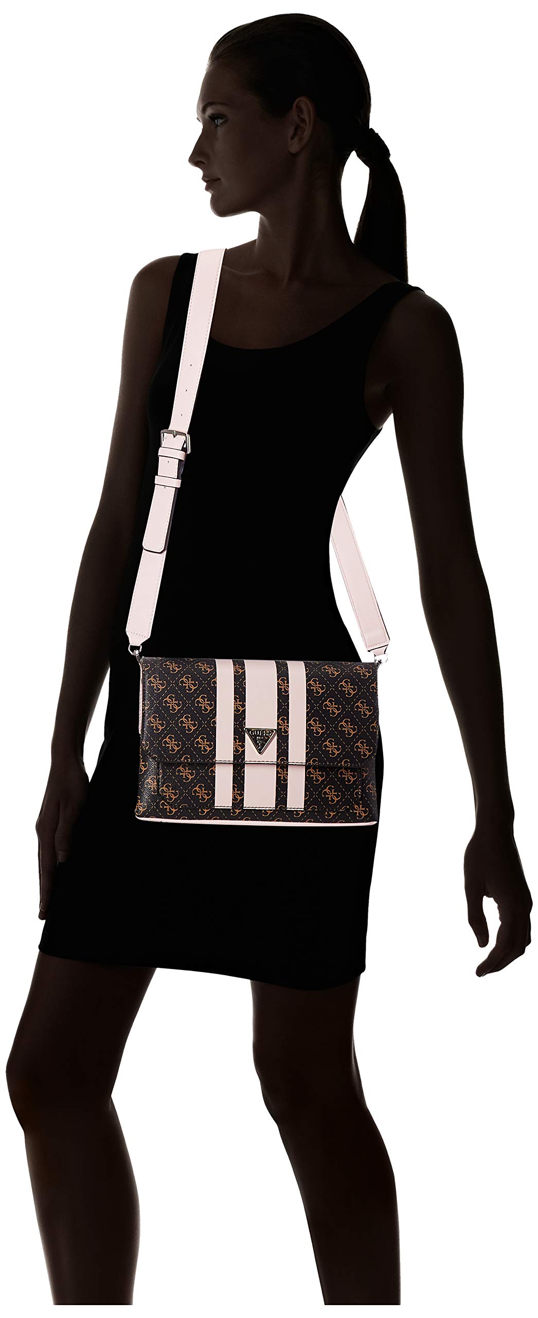 GUESS Ambrose Flap Shoulder Bag for Women - Stylish Crossbody Purse with Adjustable Strap, Perfect for Work, Travel & Everyday Use