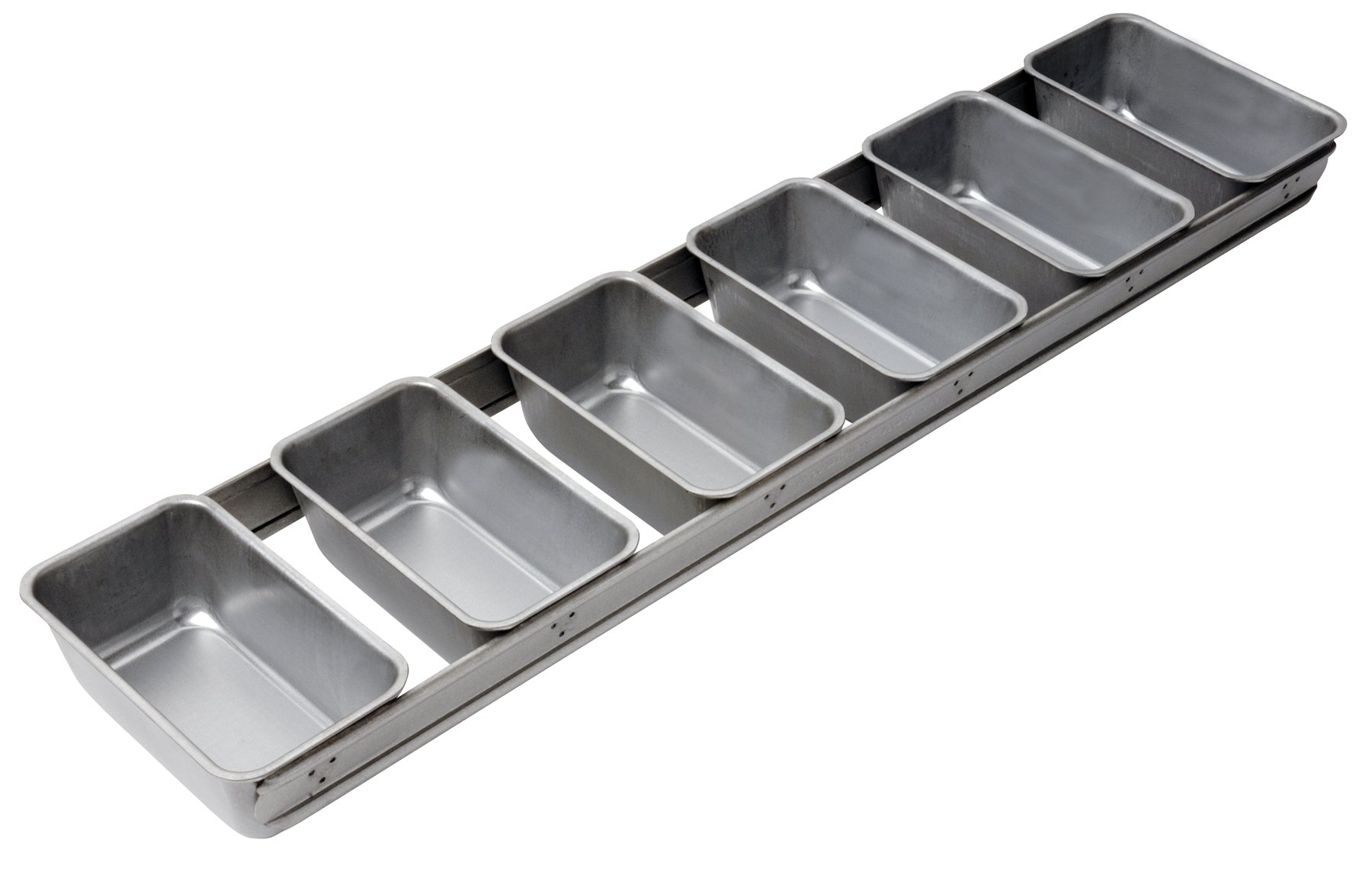 Commercial Bakeware 6-Piece Strap Bread Pan Set - 5-5/8