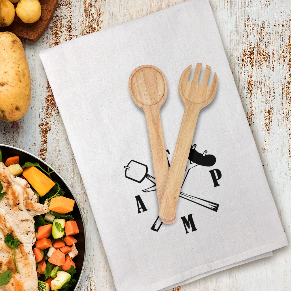 Eco-Friendly Flour Sack Kitchen Towels - Mothers Day Decor, Camping & BBQ Essentials for Sausage, Marshmallow Sticks & Dish Cleaning | Durable & Absorbent Cotton Dish Towels for Home & Outdoor Use