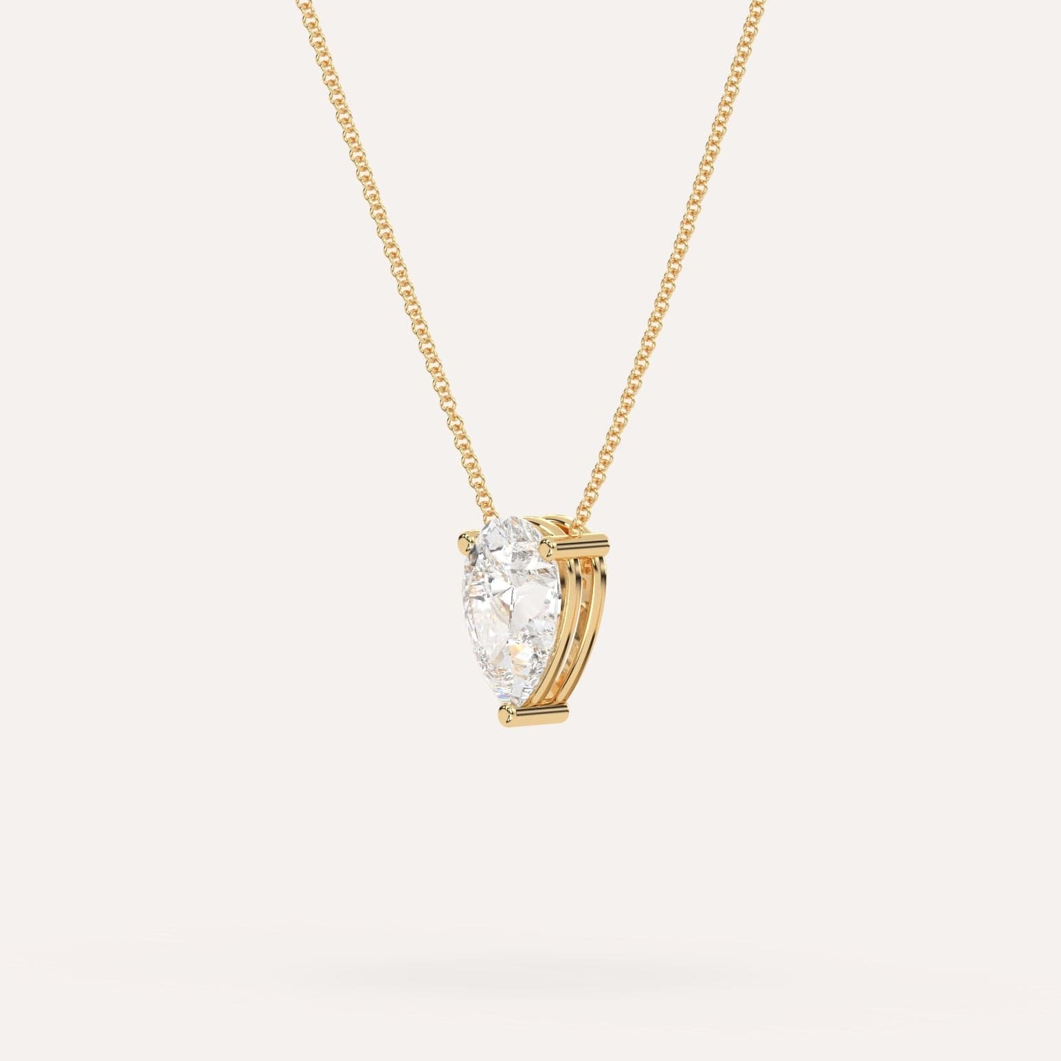 2 Carat Pear Floating Diamond Necklace - Elegant Dangling Pendant for Women | Perfect for Weddings, Anniversaries & Special Occasions
