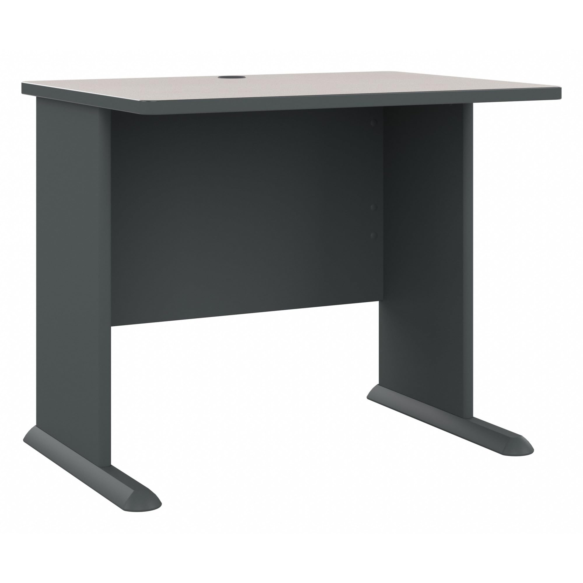 Bush Business Furniture Series A 36W Small White Spectrum & Slate Compact Computer Desk - Home Office & Professional Workspace Solution for Small Spaces & Workstations