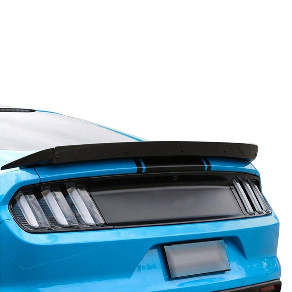 Anderson Composites AC-RS15FDMU-ST ST-Style Carbon Fiber Rear Spoiler with Adjustable Wicker Bill - High Performance Aero Upgrade for Mustang GT, Shelby GT350 - Track & Street Racing Enhancement