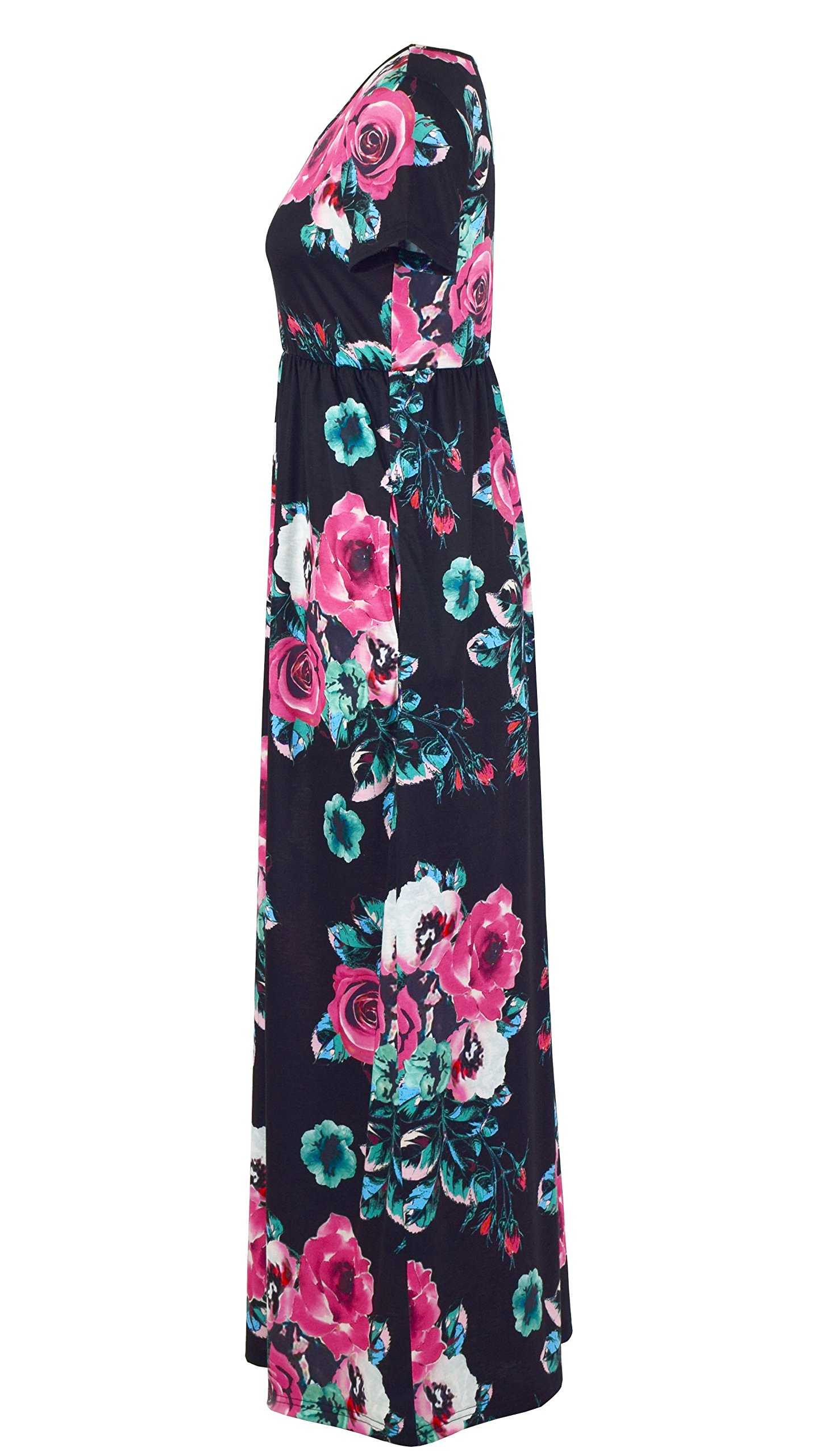 Mommy and Me Maxi Dresses - Bohemian Floral Printed Matching Outfits for Mother and Daughter | Perfect for Family Photos, Vacations & Special Occasions