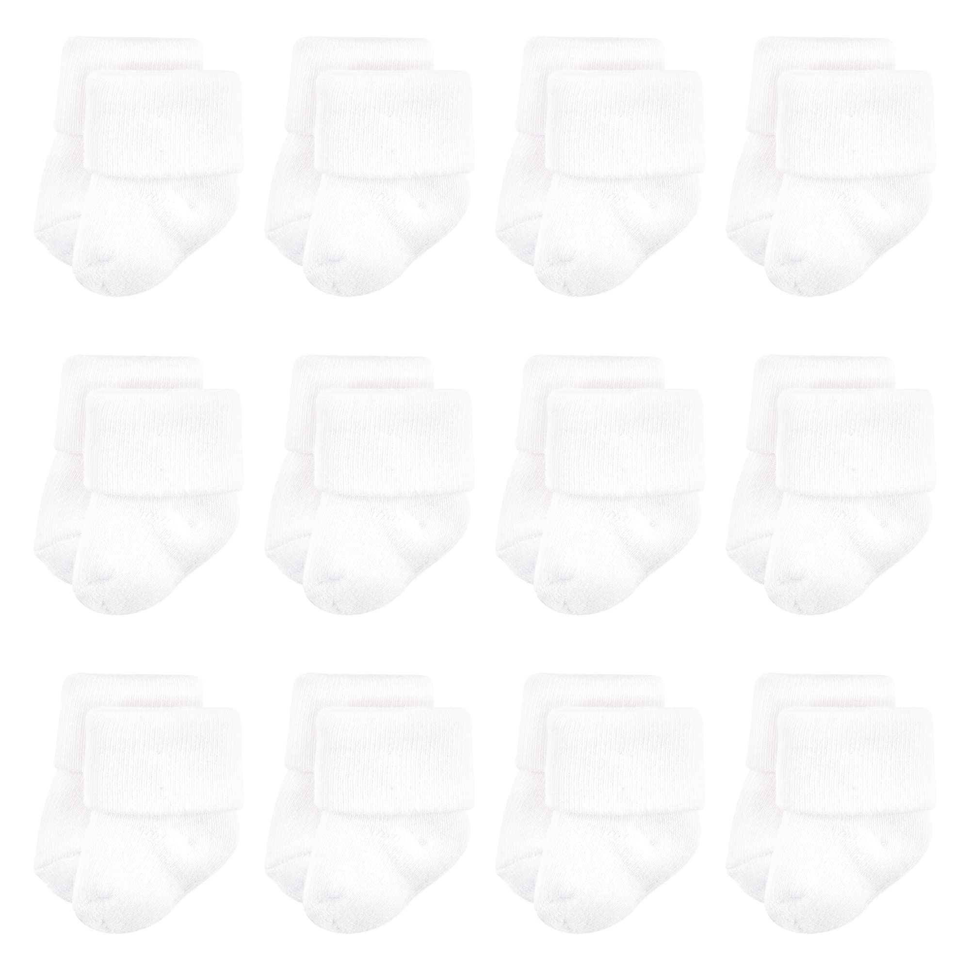 Luvable Friends Soft Terry Baby Socks for Newborns & Infants - Perfect for Daily Wear, Playtime & Photo Shoots