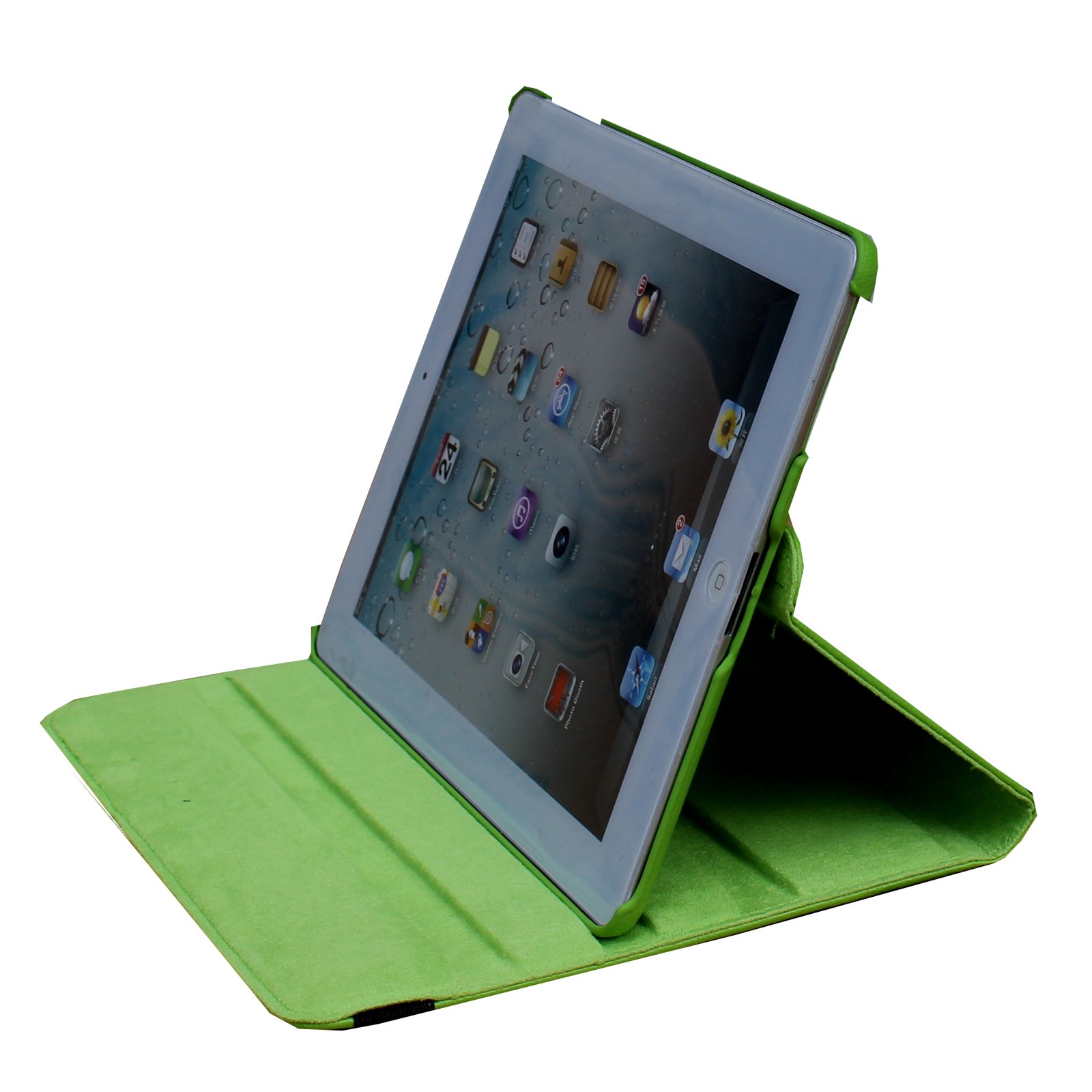 Rotating Magnetic Smart Cover Case for iPad Air 1 (2013 Model A1474/A1475/A1476) - Auto Wake/Sleep Function, Light Green - Perfect for Work, Study & Travel Protection