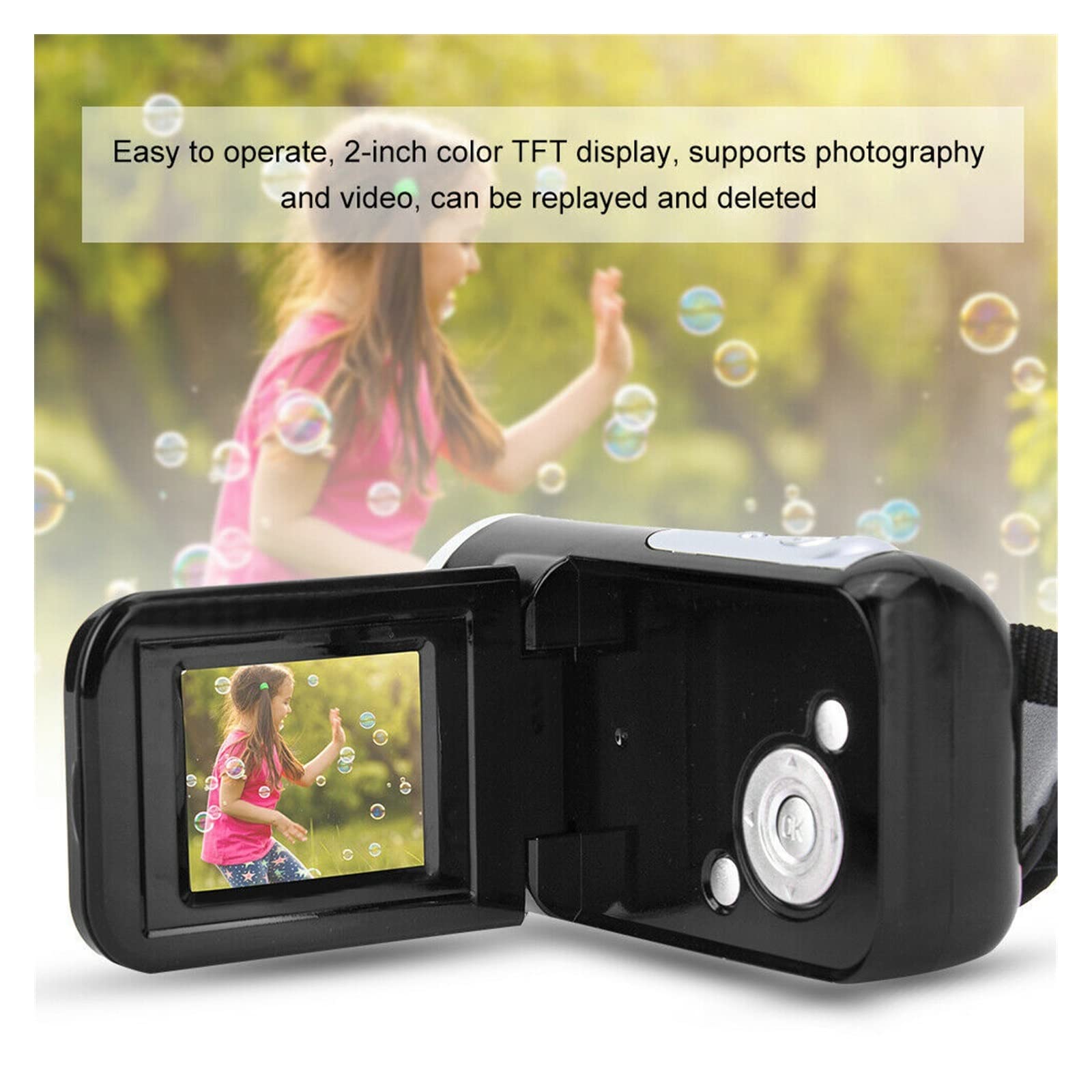 BODORME 16MP HD Video Camera with 2inch LCD, 16X Digital Zoom - Portable Camcorder for Wedding, Vlogging, Travel & Home Movies (Rosso Red) - Perfect for YouTube, Family Events & Outdoor Adventures