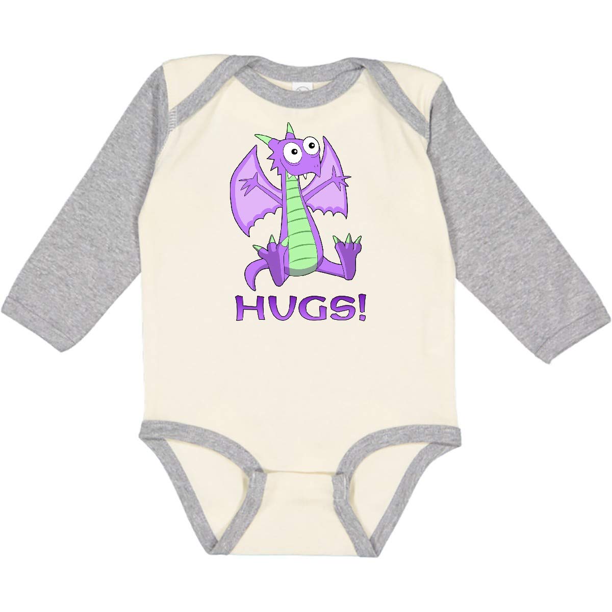 Inktastic Dragon Hugs Baby Romper - Cozy Long Sleeve for Playtime