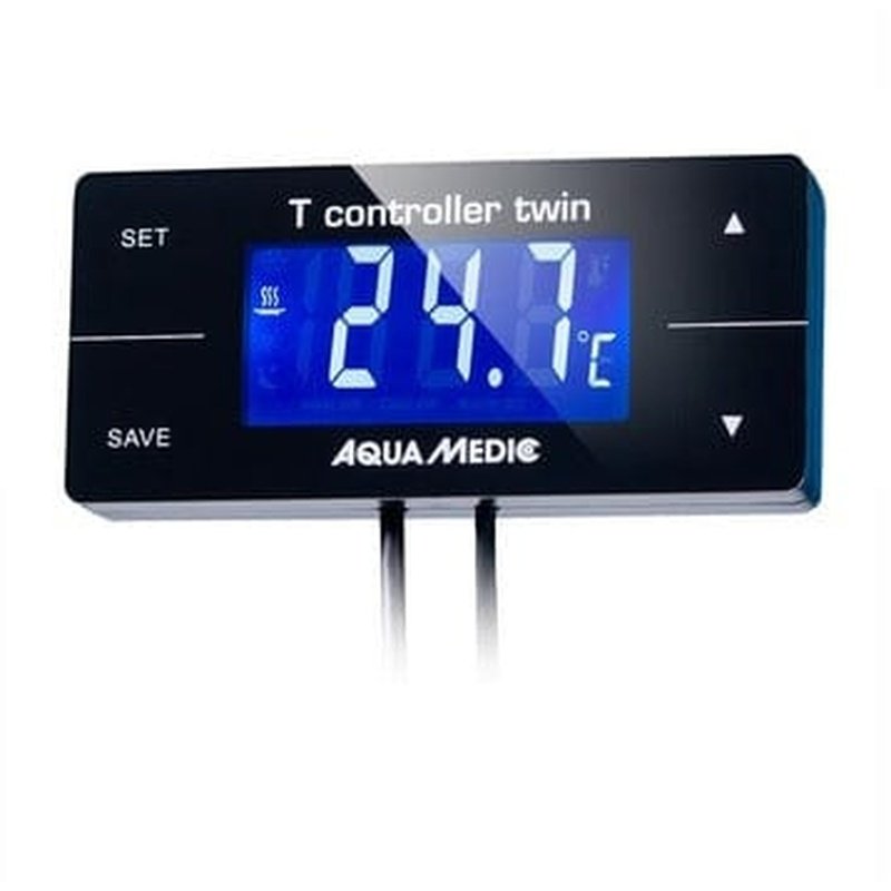Aqua Medic Twin Digital Temperature Controller for Aquariums & Hydroponics - Precise Water Temp Regulation for Fish Tanks, Reptile Enclosures & Plant Grow Systems