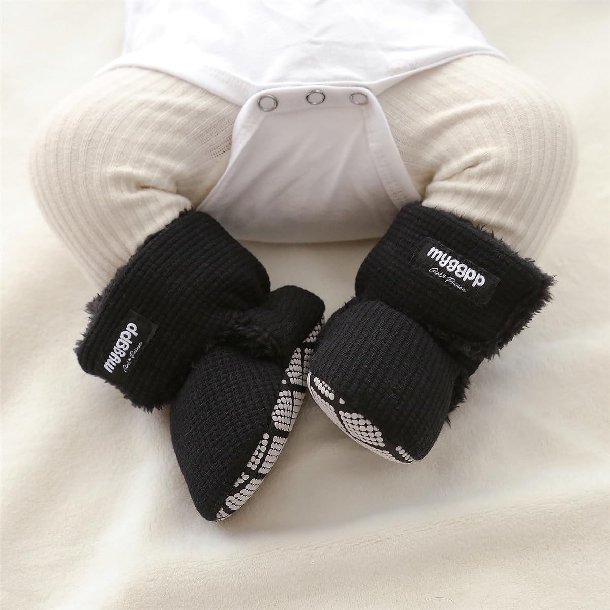 Ohwawadi Baby Boots for Boys & Girls - Cozy Fleece Winter Slippers & Snow Boots, Warm Infant Shoes for Newborn Toddlers - Perfect for Indoor Play, Outdoor Walks & Cold Weather Protection
