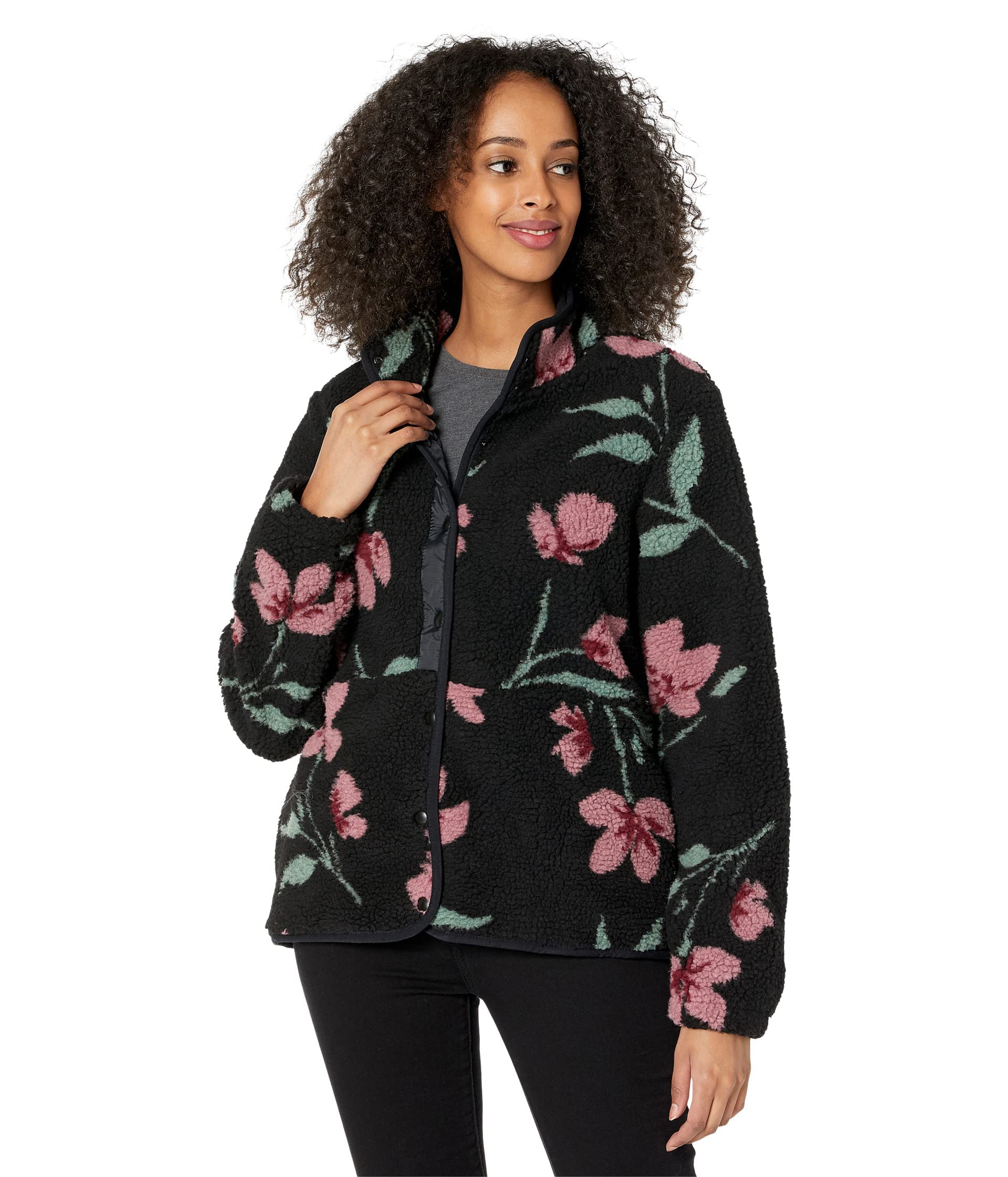 Volcom Bloom Box Mock Neck Women's Long Sleeve T-Shirt - Soft Stretch Casual Top for Yoga, Workout & Everyday Wear