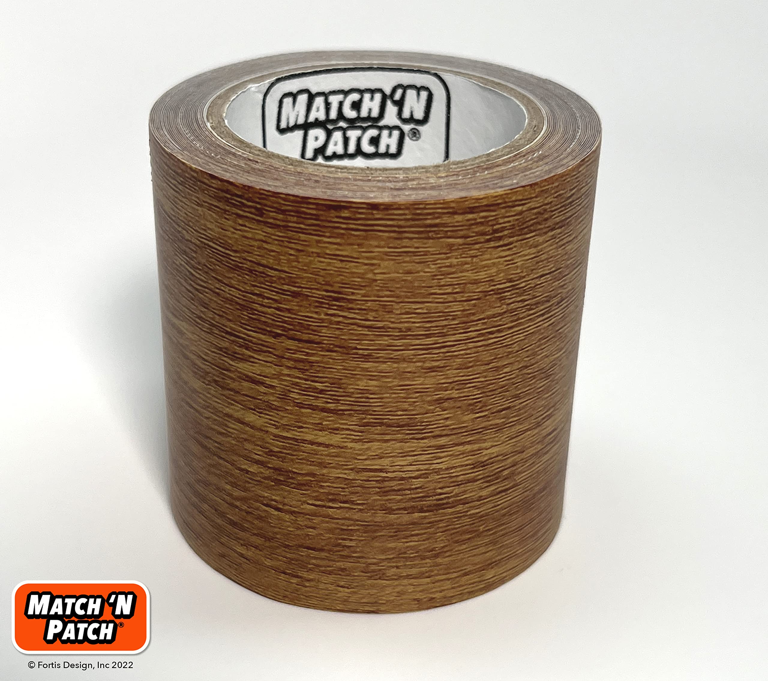 Match 'N Patch Realistic Wood Repair Tape - Antique Oak Finish | DIY Furniture Scratch & Damage Fix | Perfect for Tables, Chairs, Cabinets & Flooring Restoration