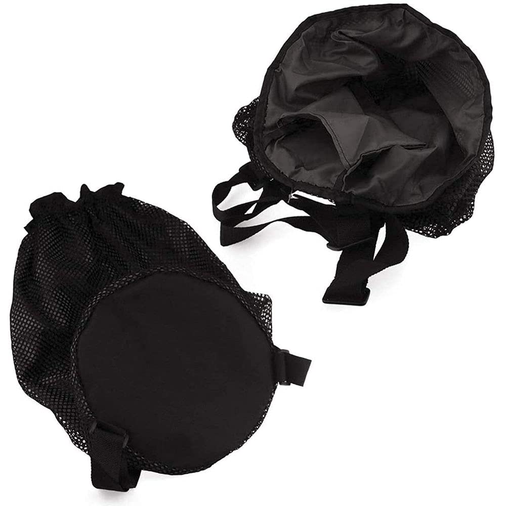 Adjustable Mesh Gym Backpack - Basketball Sports Bag with Drawstring, Multi-Purpose Workout Sack for Fitness, Training & Basketball - Perfect for Gym, Travel & Outdoor Sports (Black)