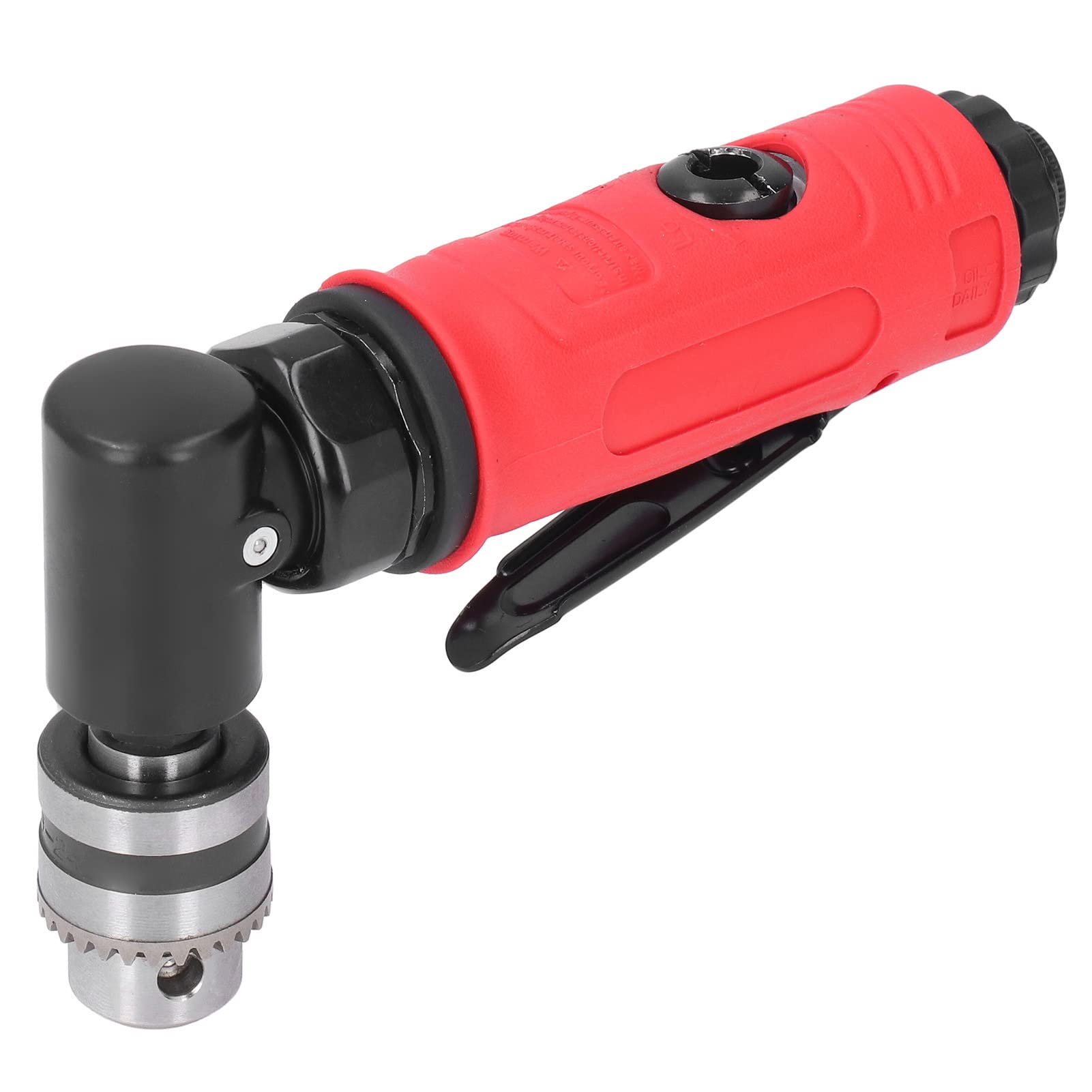 90° Pneumatic Angle Drill - Low Noise, Wear-Resistant Zinc Alloy Air Drill with Integral Lock for High-Speed Grinding | Perfect for Metalworking, Woodworking & Automotive Repair