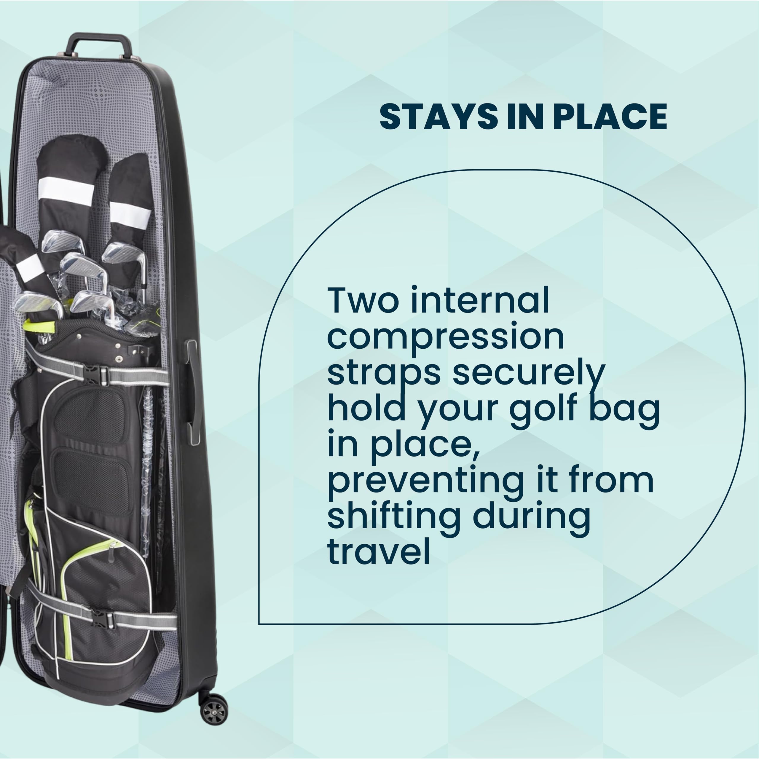 Samsonite Fairway Polycarbonate Hard Golf Travel Cover - Durable Airline-Approved Golf Bag Luggage for Safe Transport | Perfect for Air Travel & Golf Tournaments