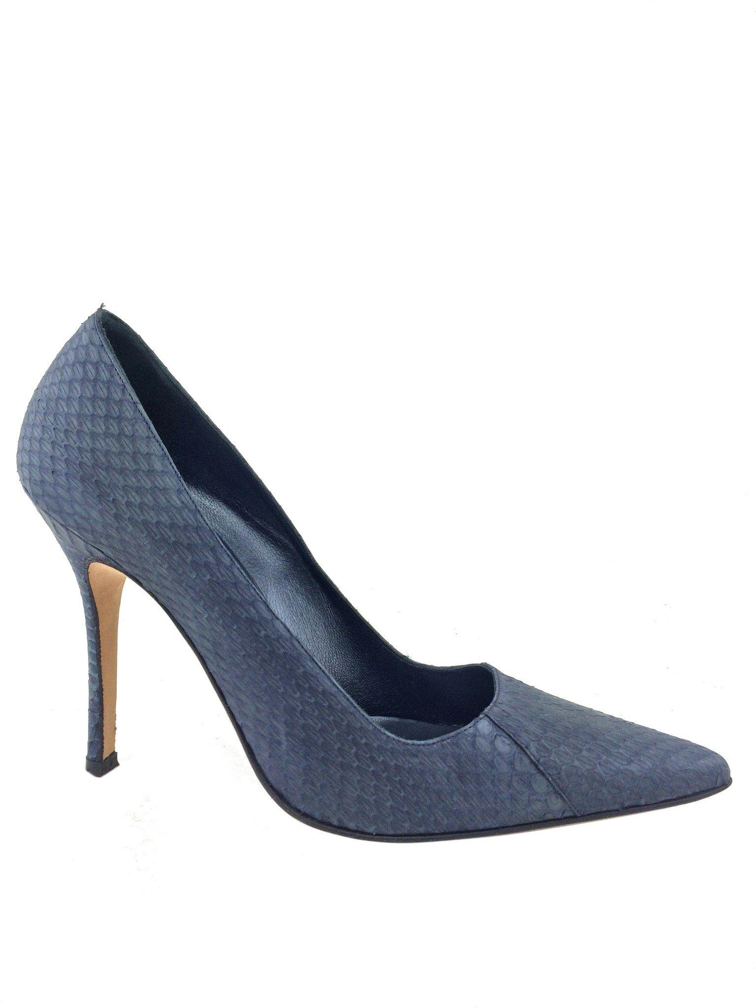 Manolo Blahnik BB Python Pumps Women's Size 7.5 - Luxury Designer Heels for Parties, Weddings & Special Occasions