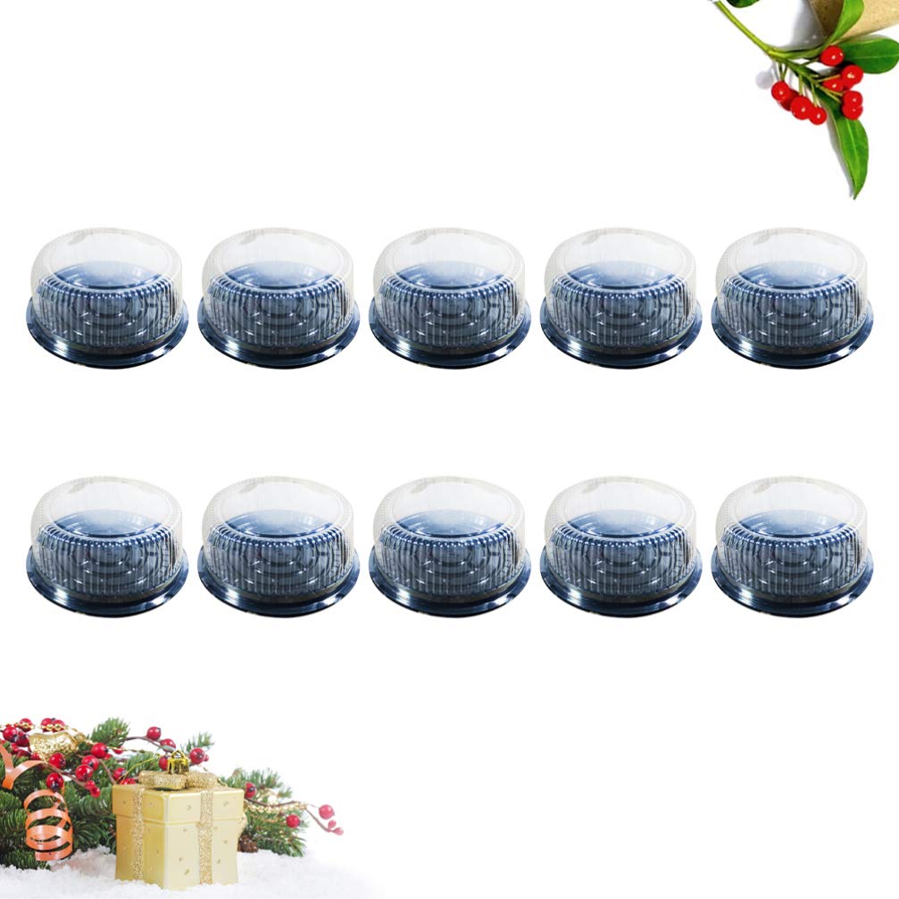 STOBAZA 20-Pack 8 Inch Clear Plastic Cake Containers with Lids - Food Safe Cake Storage Boxes for Transporting, Storing & Displaying Cakes - Perfect for Birthday Parties, Bakery Business & Home Baking