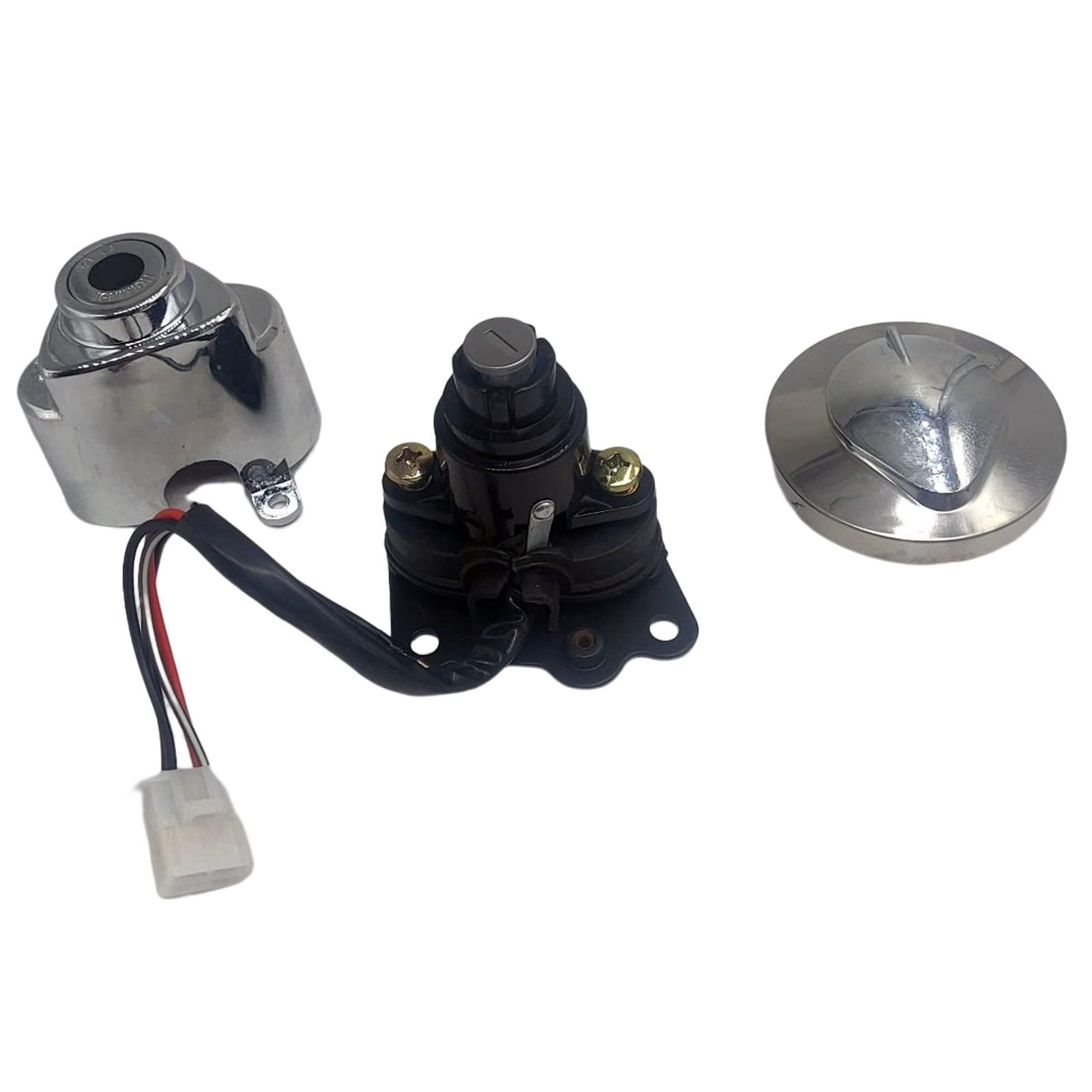 Ignition Switch Fuel Gas Tank Cap Cover Helmet Steering Lock Key Set Compatible for Honda Shadow VLX 600 VT400 Steed VLX 400 - Motorcycle Security & Replacement Parts for Riding & Maintenance