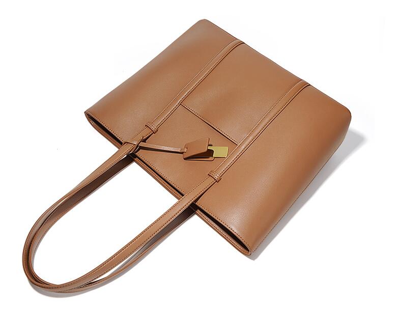 Stylish Women's Genuine Leather Shoulder Tote Handbag - Perfect for Work, Travel & Everyday Use
