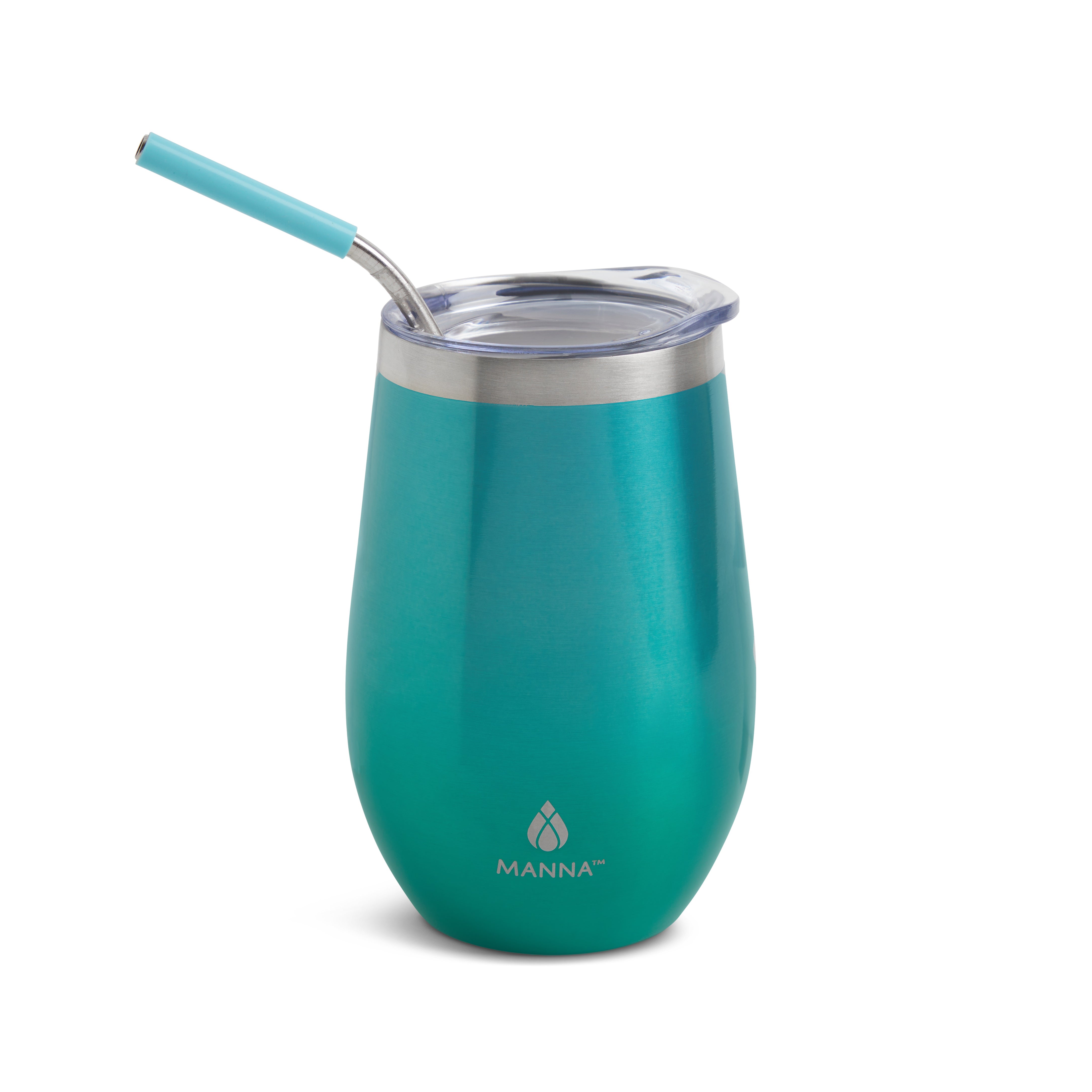 17 oz Stainless Steel Straw Wine Tumbler with Lid - Insulated Double Wall Vacuum Cup for Chilled Cocktails, Iced Coffee & Outdoor Parties - BPA Free Leakproof Travel Mug