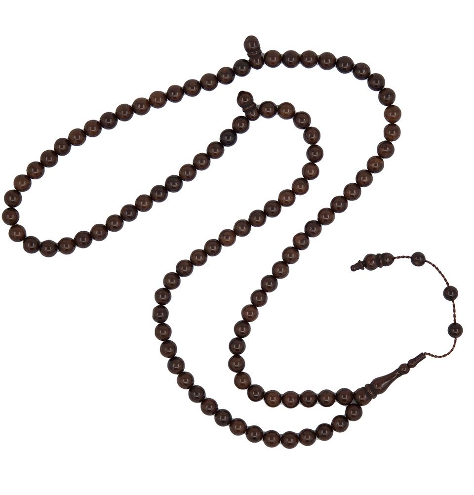 Premium Islamic Prayer Beads - 99 Count Round Kuka Wood Tasbih for Muslim Worship | Durable & Elegant Dhikr Beads for Daily Prayers, Meditation & Spiritual Reflection