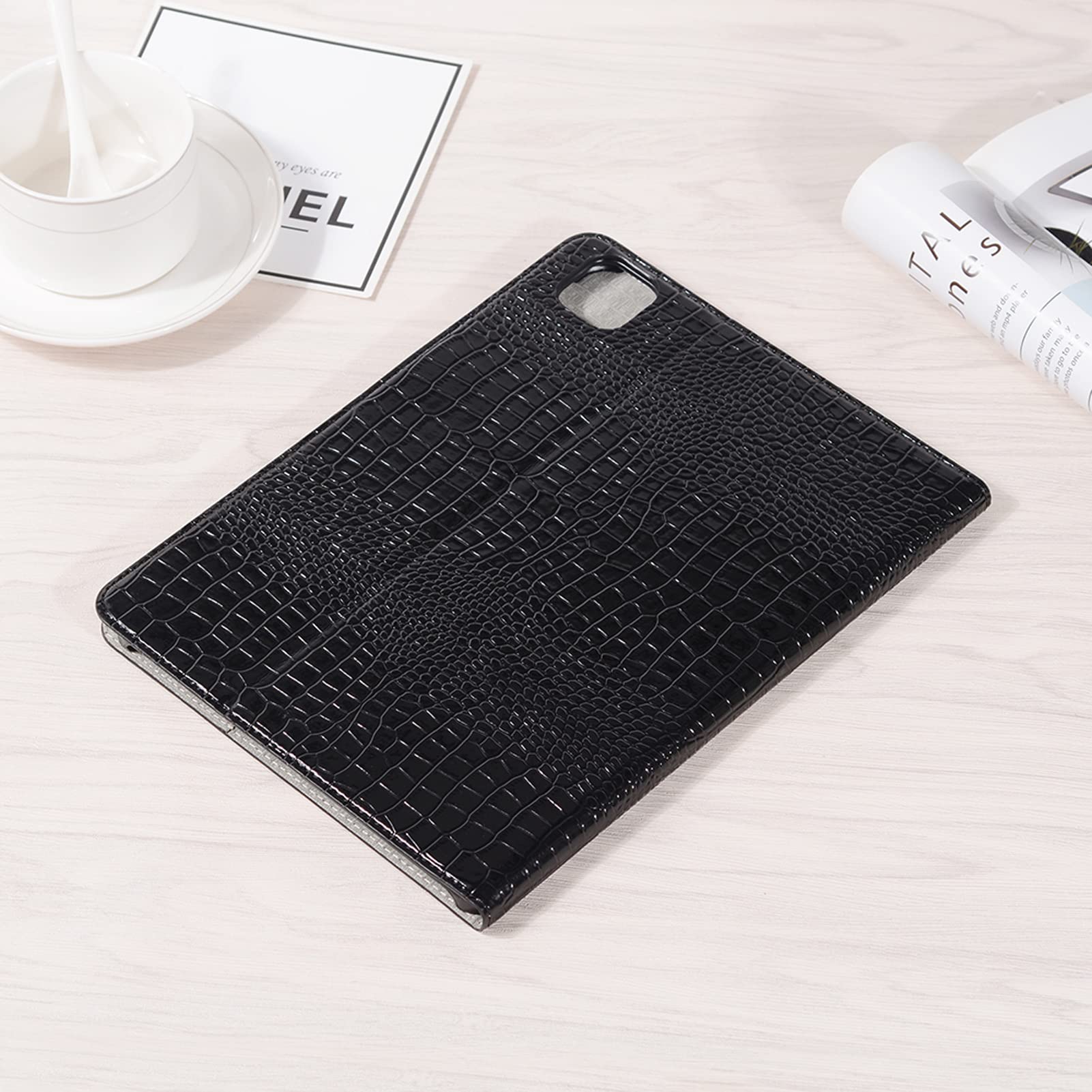 Premium Crocodile Pattern PU Leather iPad Air 4 Wallet Case with Card Slots & Hard Back Shell - Folio Stand Cover for 2018/2020/2021 iPad Pro 11