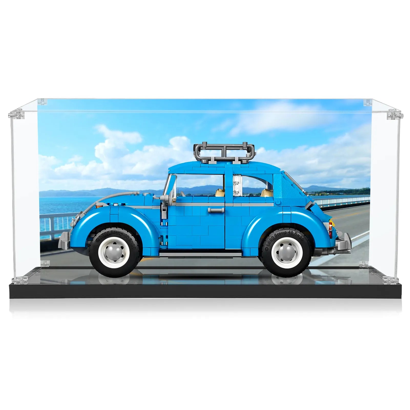 LEGO® Creator Expert Volkswagen Beetle 10252 Display Case - Premium Acrylic Showcase for Collectible LEGO Sets - Perfect for Home Decor, Office Display & Gift Giving