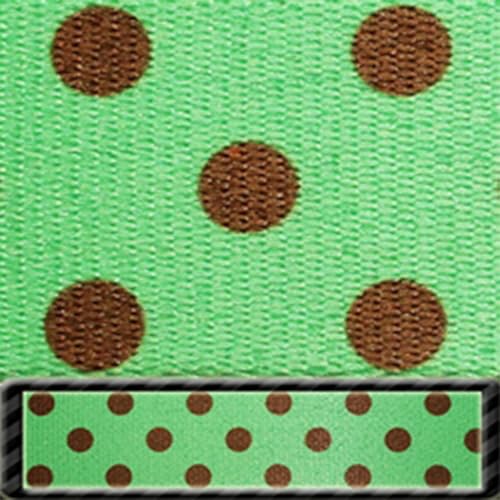 Polka Dots Brown on Lime