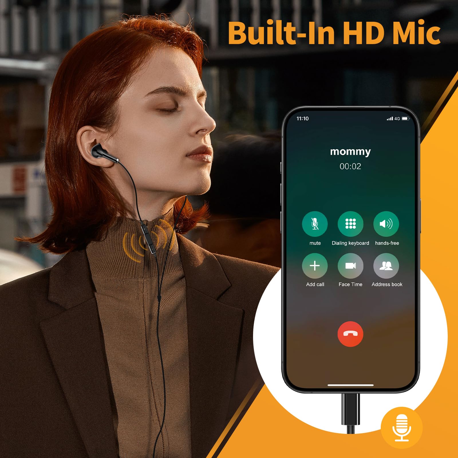 Aolcev USB C Wired Headphones with Microphone & Noise Cancellation - Bass Stereo In-Ear Earphones for iPhone 16/15 Pro Max, Samsung Galaxy S25/S24 Ultra/S23 FE/A55 - Perfect for Gaming, Music & Calls