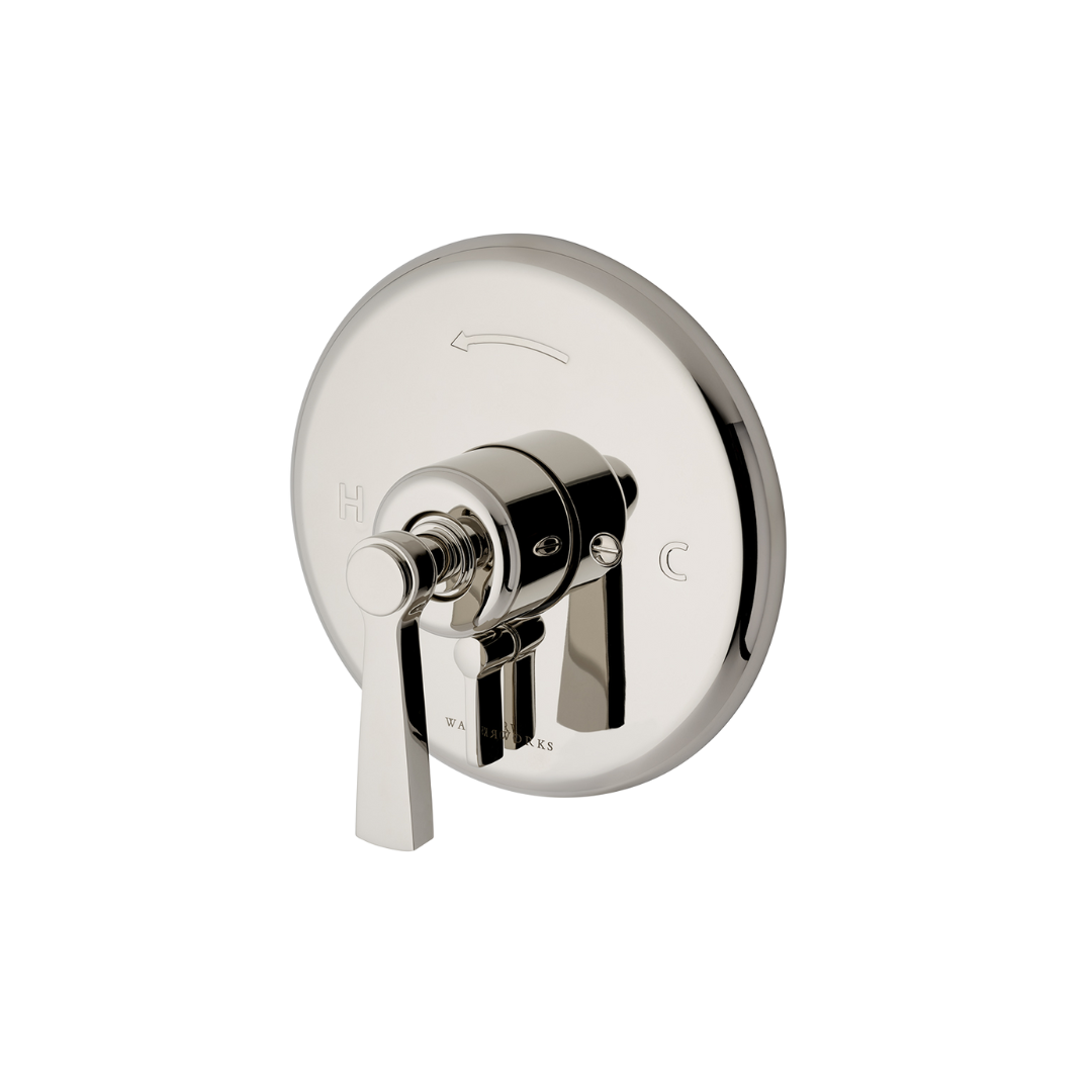 Waterworks Transit Pressure Balance Shower Valve with Diverter Trim in Chrome Finish - Perfect for Bathroom Remodeling and Modern Shower Systems