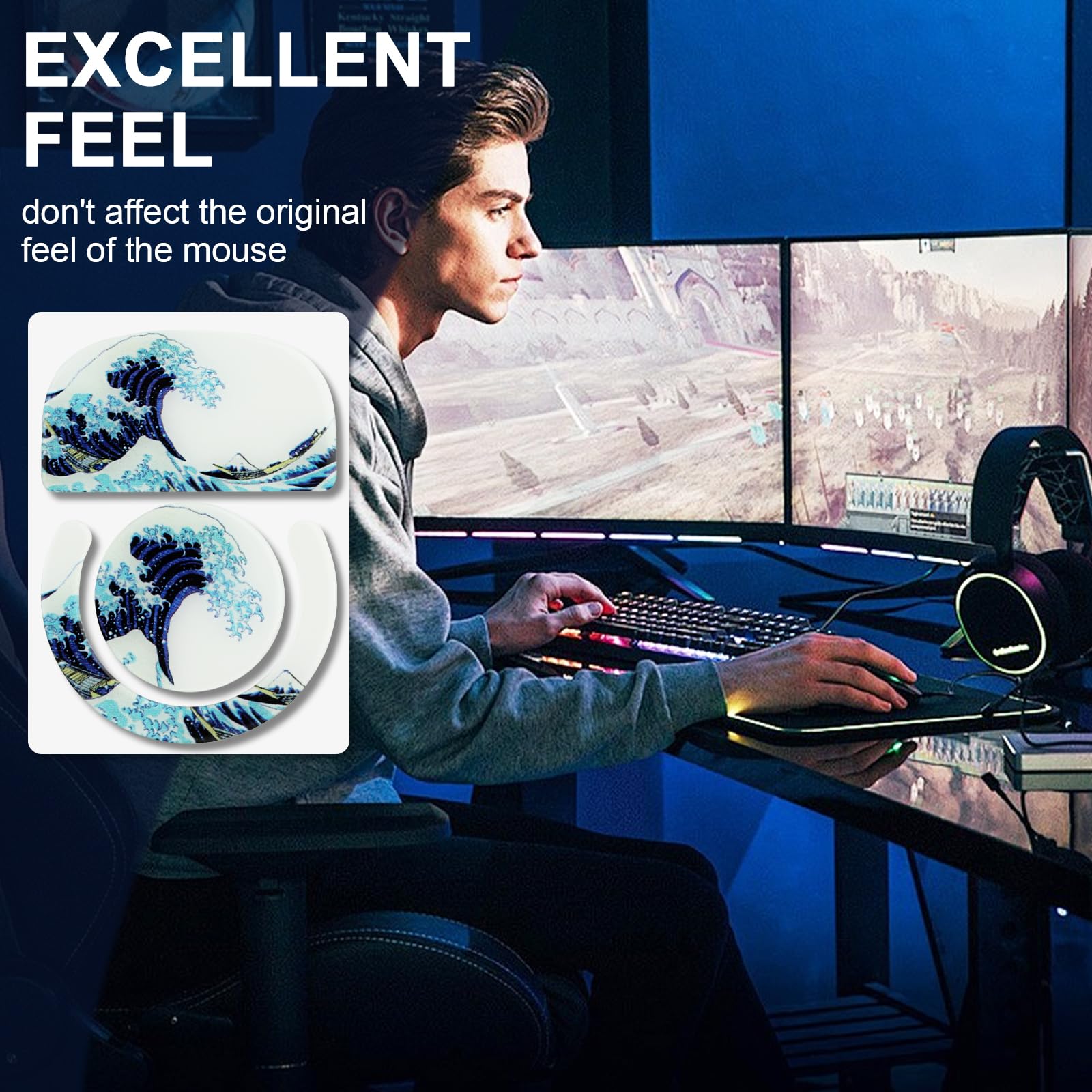 Ultra-Smooth Glass Mouse Feet Skates for Logitech G Pro X Superlight - Precision Gaming Mouse Upgrade Kit for FPS, MOBA & Esports (Fastest Glide, Zero Friction) - Perfect for Competitive Gaming & Professional Streamers