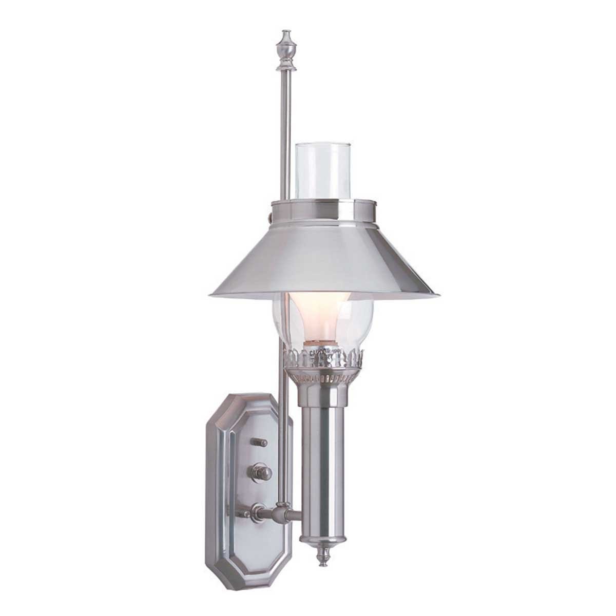 Vintage Titanic Design Wall Sconce Light - 20 Inch Silvertone Finish | Perfect for Home Renovation, Living Room & Bedroom Lighting Decor