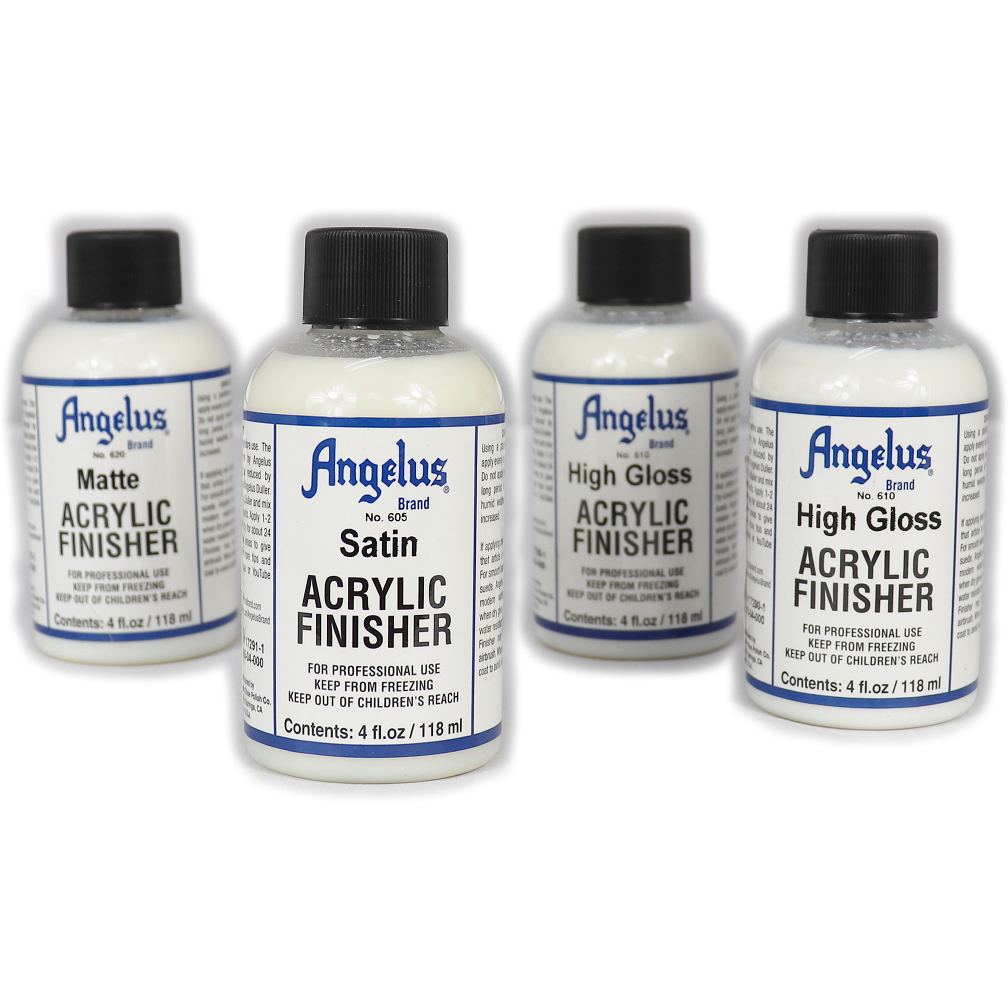 ANGELUS Leather Acrylic Paint - Premium Finishers for Leather Crafts (1oz to 4oz) - Perfect for Shoes, Bags, Jackets & DIY Leather Projects