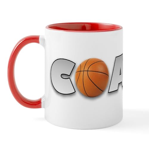 White/Red Inside - Basketball Coach Mug
