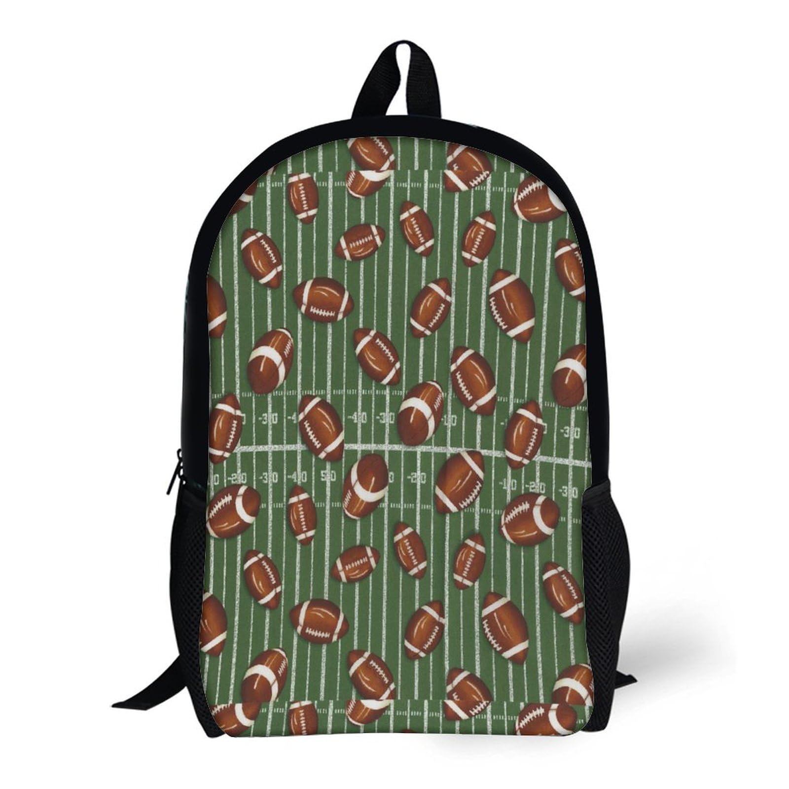 IOEDTHBJ 17 Inch 3D Printed American Football Pattern Backpack - Laptop Computer Bag for School, Work & Travel - Durable Unisex Backpack for Men & Women (Fits 17-Inch Laptops) - Perfect for College, Office & Sports Fans