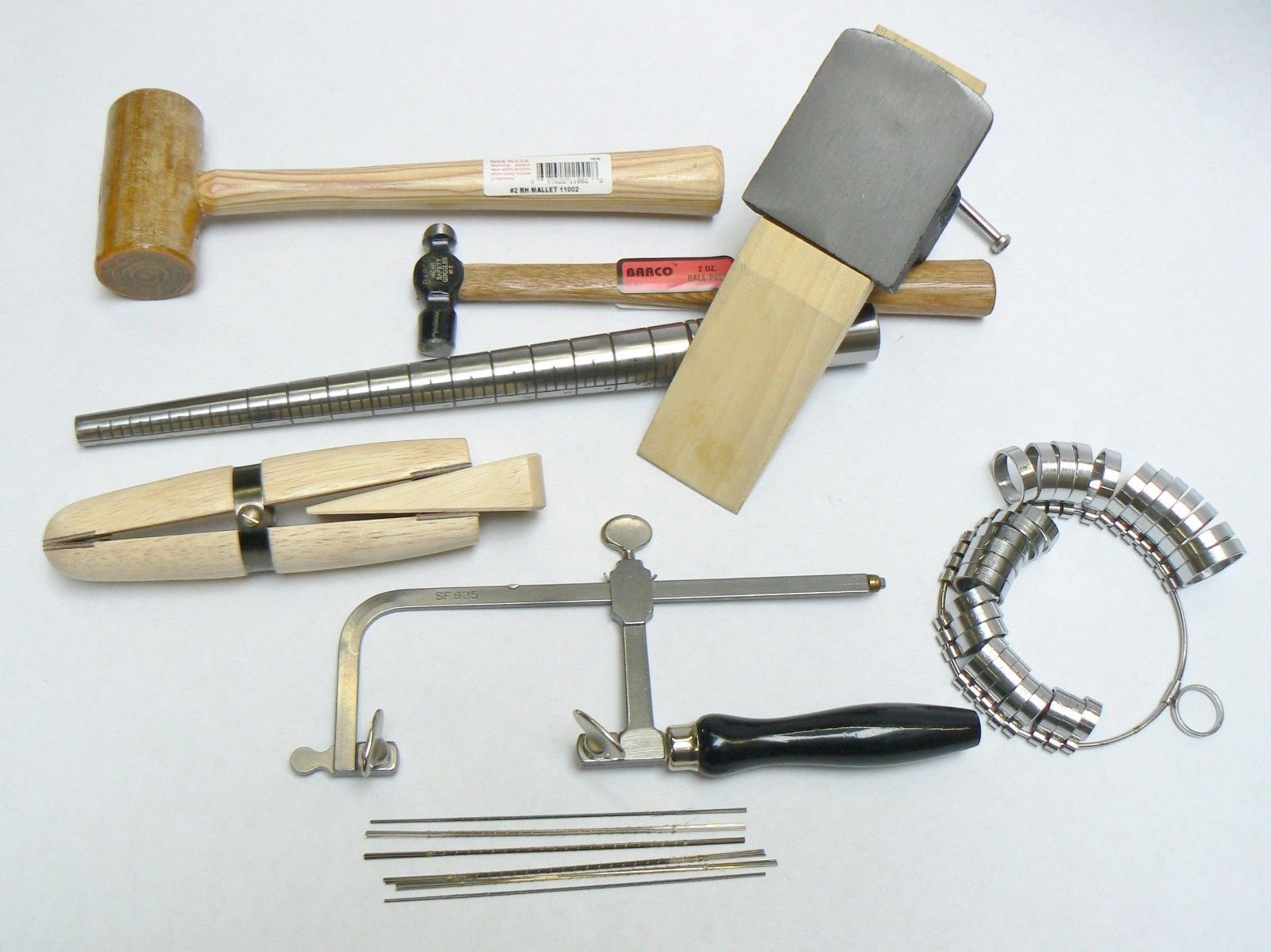 JTS Jewelry Making Kit - 45-Piece Basic Jewelers Tool Set with Anvil, Mandrel, Saw Frame, Blade, Mallet & Ring Sizer - Perfect for DIY Jewelry Crafting, Beading, Wire Wrapping & Metal Stamping Projects at Home or Studio
