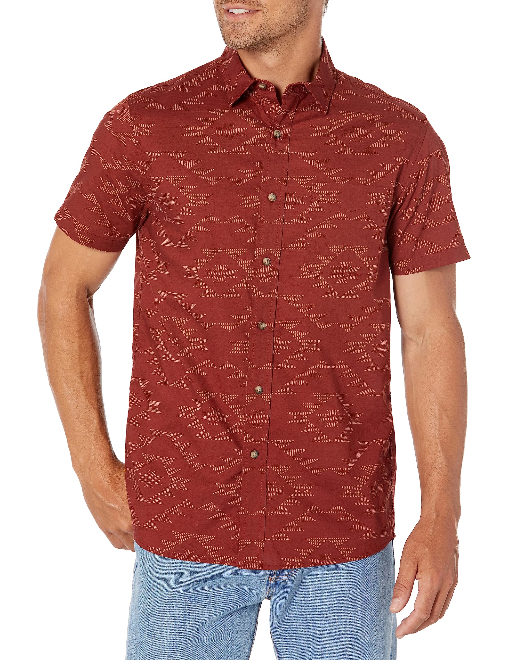 Pendleton Men's Short Sleeve Casual Button-Down Shirt - Lightweight Breathable Fabric for Summer Beach, Outdoor Adventures & Travel