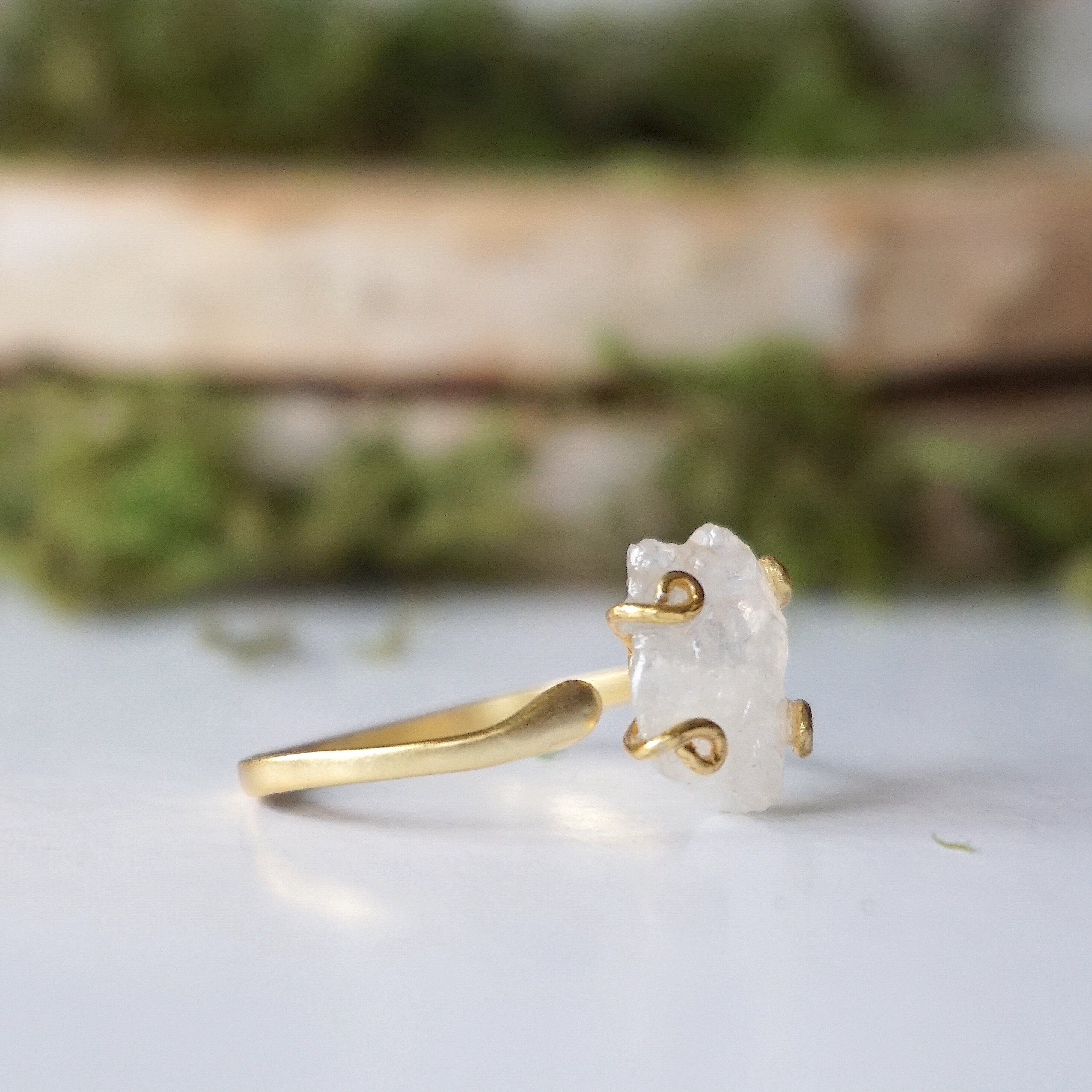 Adjustable Rainbow Moonstone Ring in 14K Gold Filled - Elegant Boho Jewelry for Women, Perfect for Everyday Wear, Gift Giving & Special Occasions