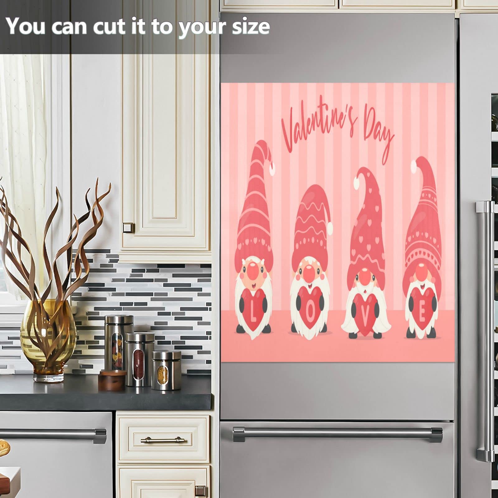 Valentine's Day Gnome Magnetic Dishwasher Cover - 23
