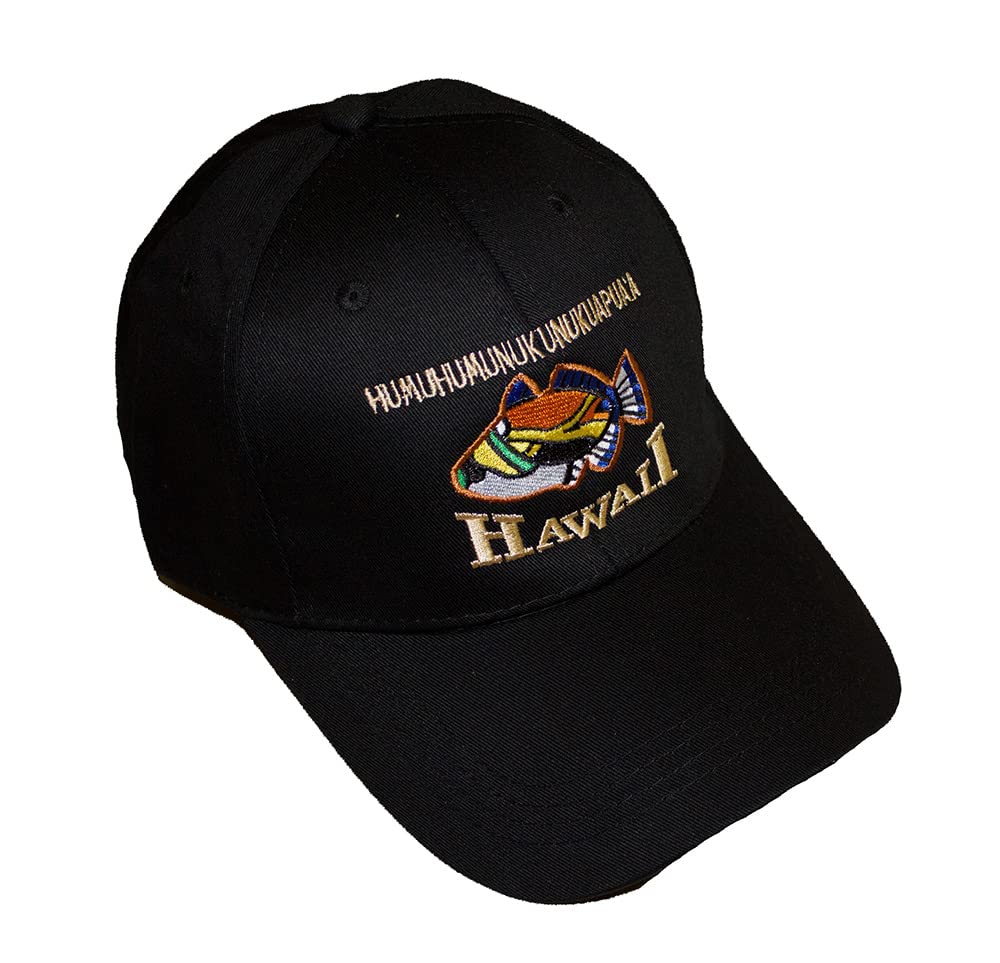 Hawaii Theme Cotton Cap with State Fish Design - Comfortable & Stylish Sun Hat for Beach, Fishing, and Outdoor Activities