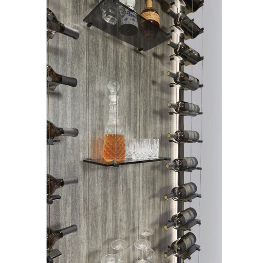 Blue Grouse Floating Glass Shelf Unit - Modern Wall-Mounted Display for Bathroom, Kitchen, or Living Room Decor
