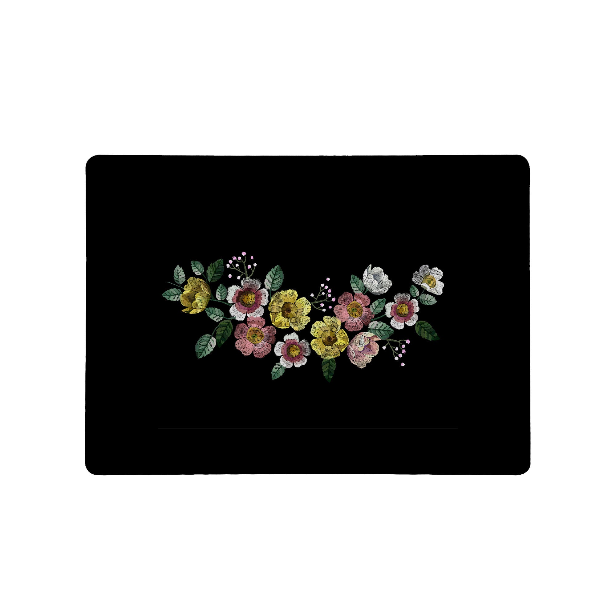 Premium Surface Laptop Case - Black Floral Design Protective Cover for Microsoft Surface Laptop (1/2/3/4/5) | Slim Fit, Durable Protection for Work, School & Travel