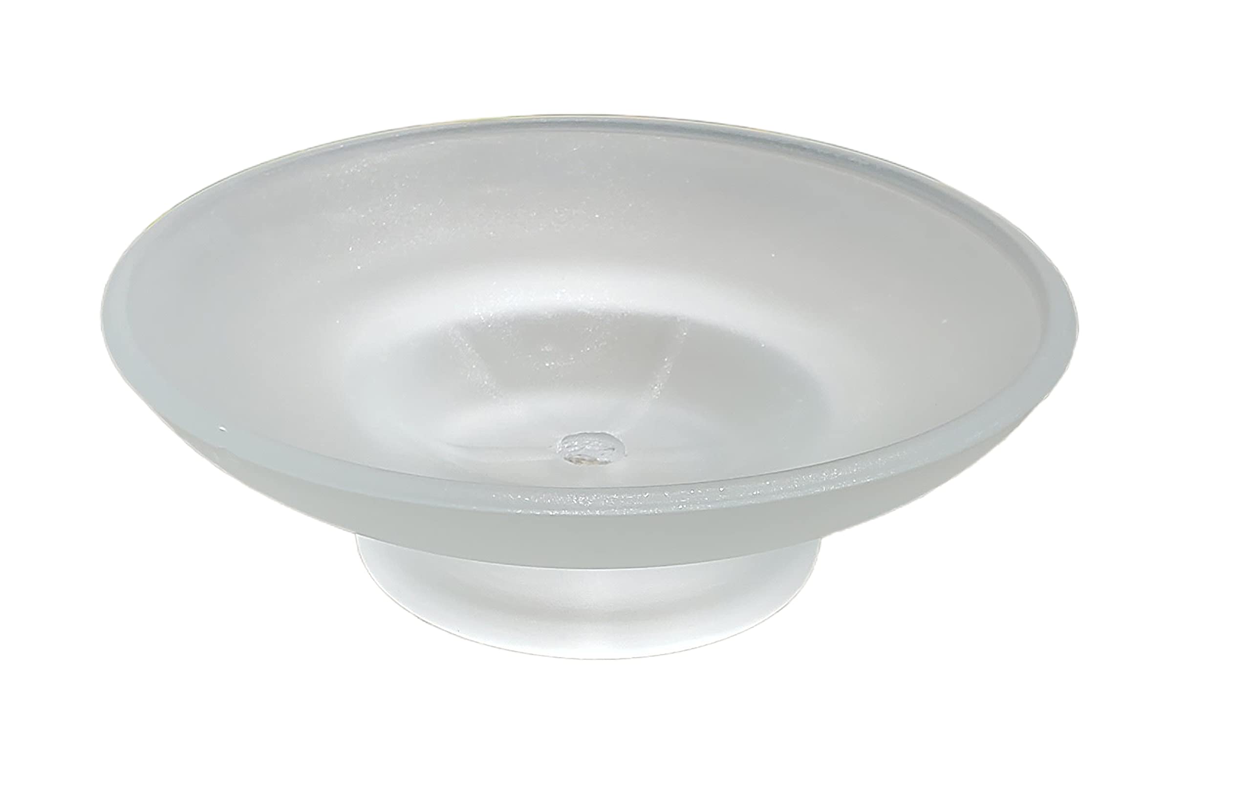 Pure Source India Glass Soap Dish - 3.25 Inch Bathroom & Kitchen Soap Holder - Perfect for Sink Countertops, Shower Shelves and Vanity Organizers