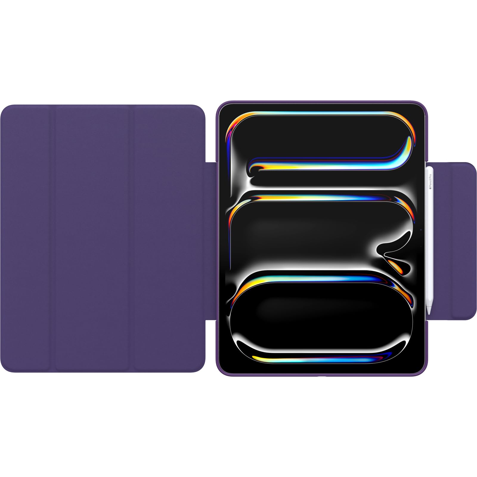 OtterBox Symmetry Series Folio Case for iPad Pro 13-inch (M4) 2024 - Purple Protective Cover with Ultra-Sleek Design, Multiple Viewing Angles & Magnetic Sleep/Wake Function | Perfect for Work, Travel & Entertainment | Ships in Polybag
