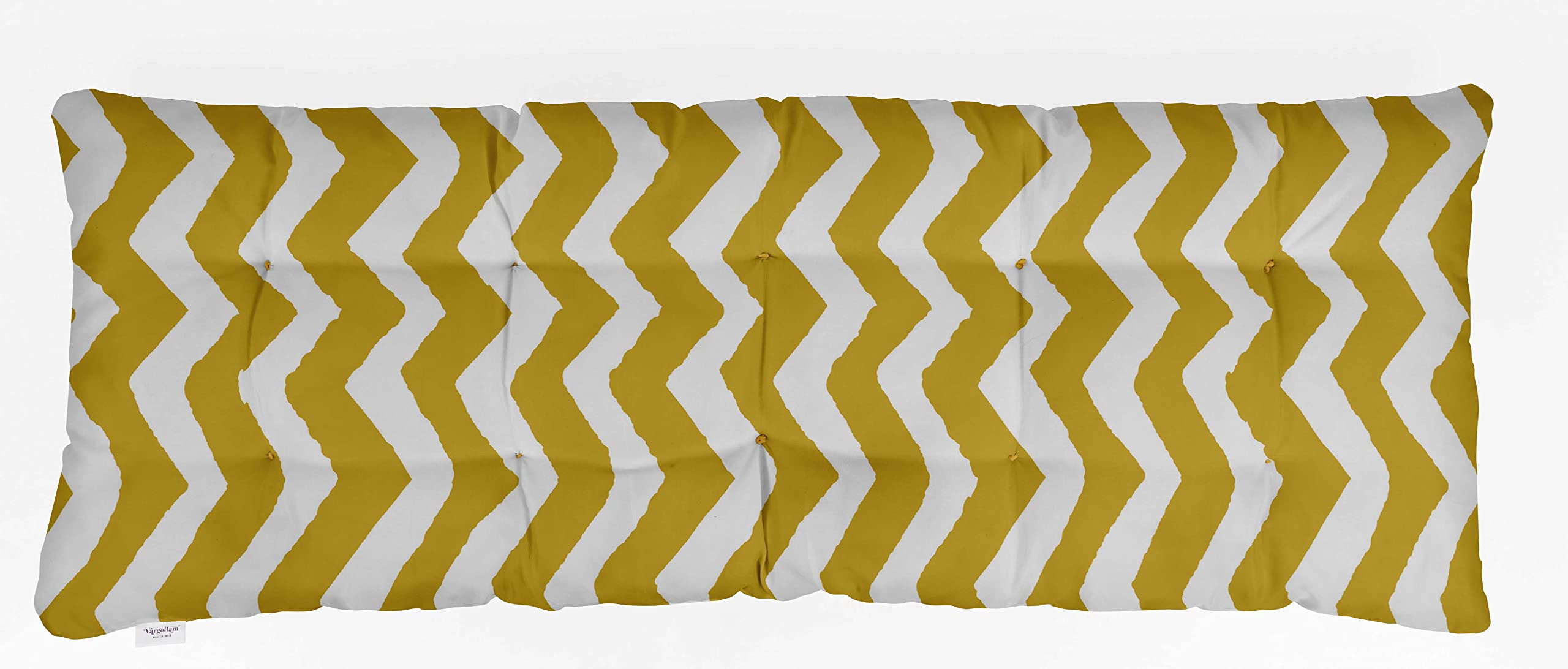 Waterproof Printed Outdoor Bench Cushion - Weather-Resistant Lounger Seat for Garden, Patio & Front Porch - Gamboge Yellow | Perfect for Outdoor Relaxation, Backyard Decor & Poolside Lounging